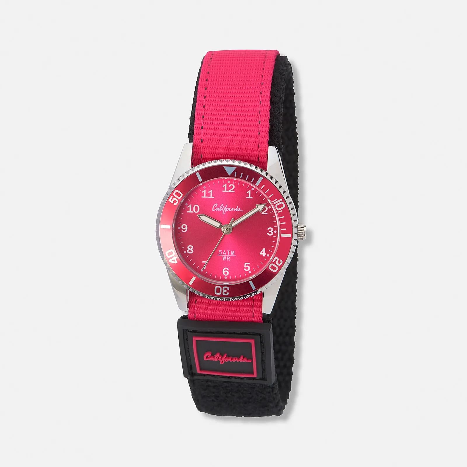 California barnklocka kardborreband, rosa 30 mm