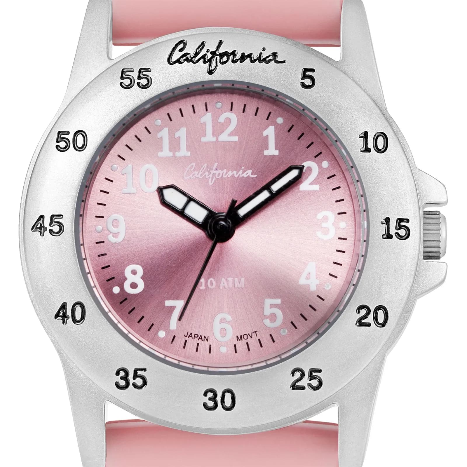 California barnklocka - gummiband, rosa, 30 mm 2