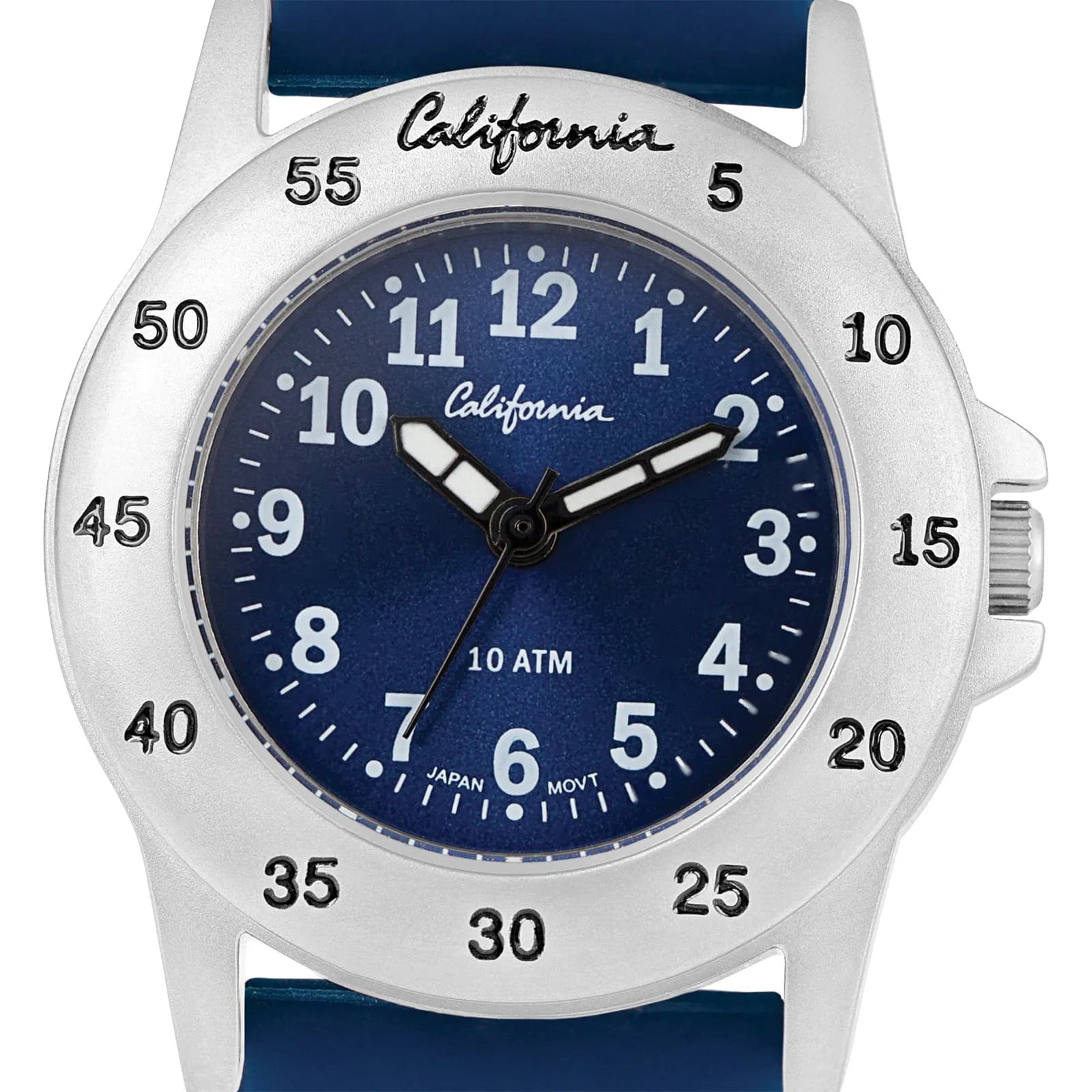 California barnklocka - gummiband, blå, 30 mm 2