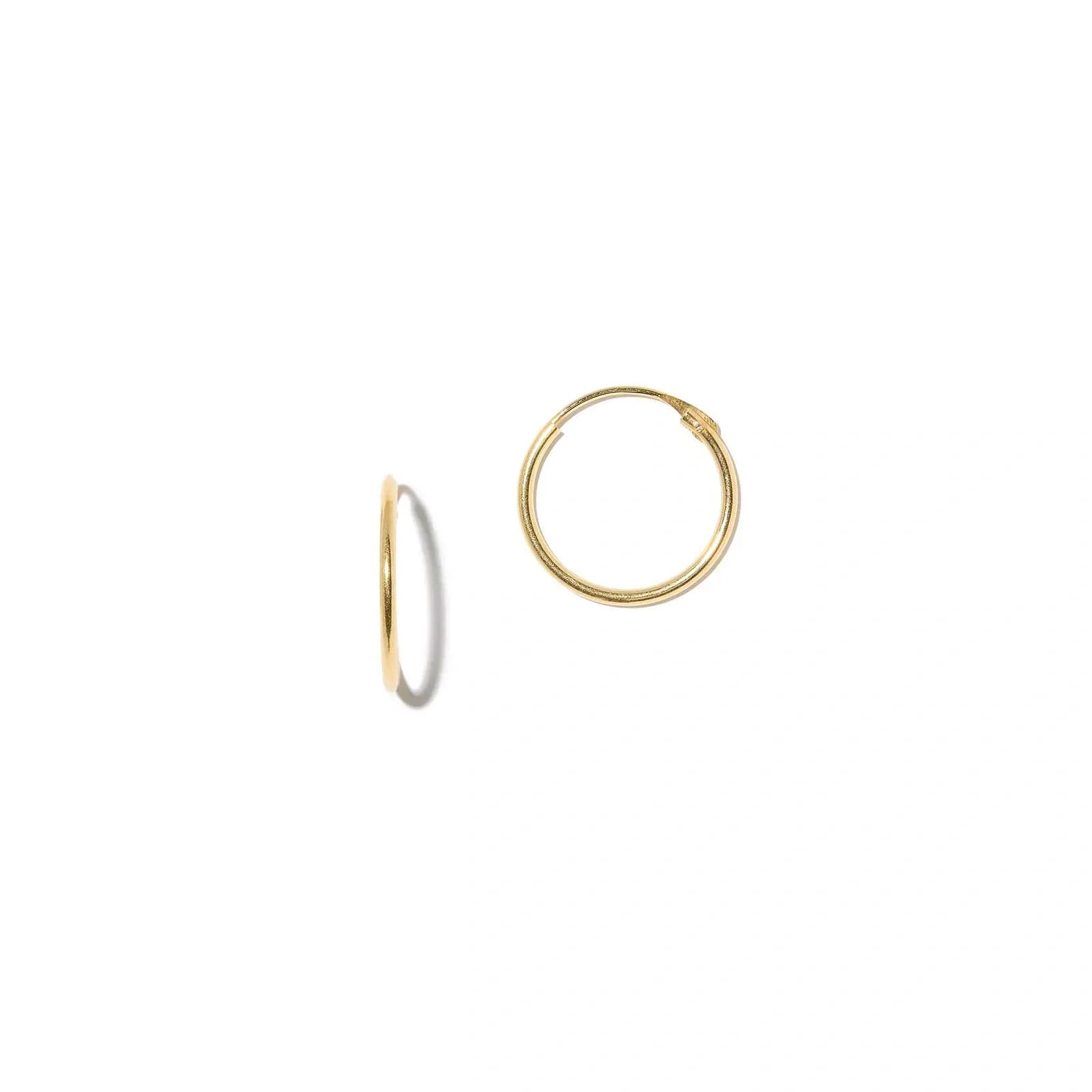 Örhängen 18k guld - hoops, 12x1mm