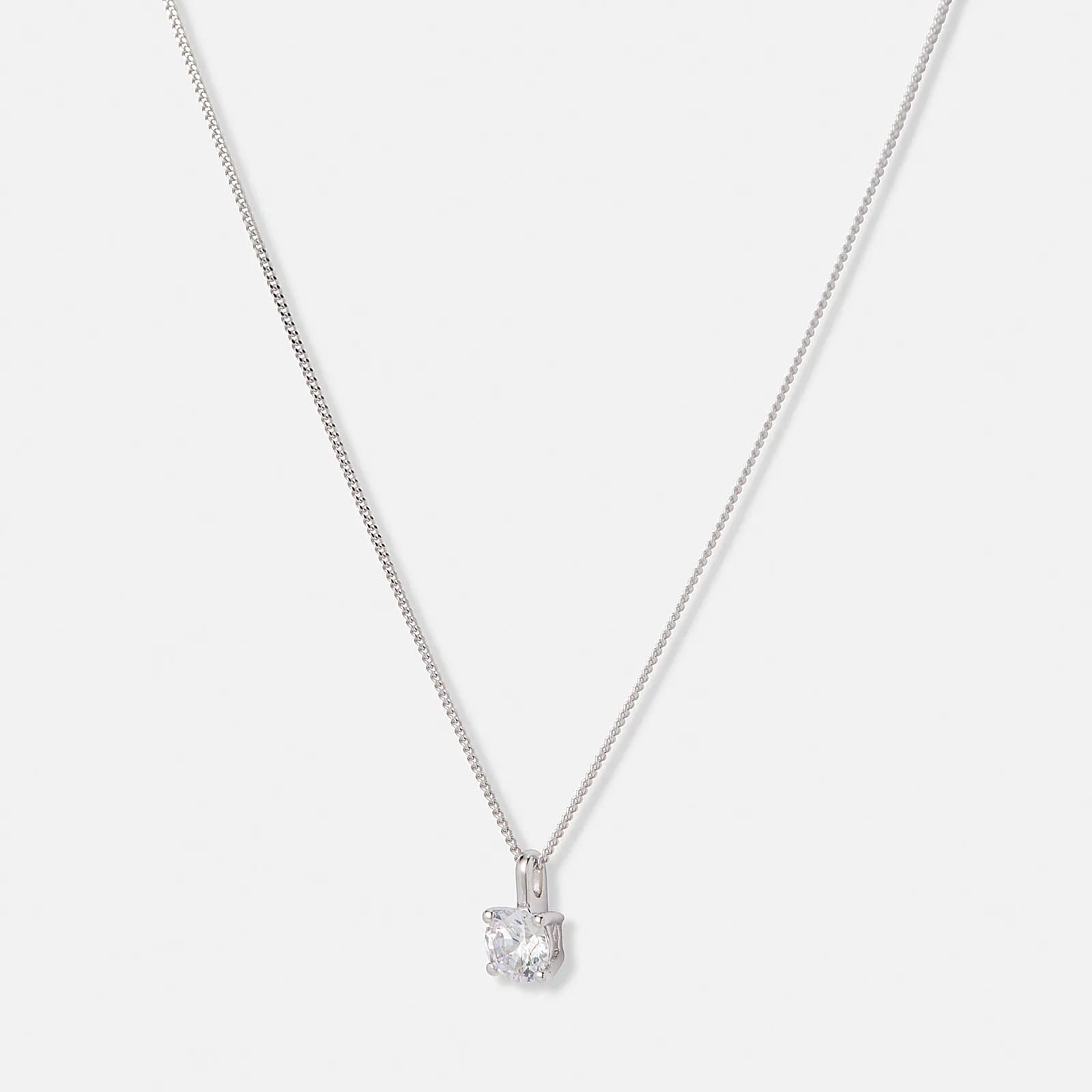 Halsband 18k vitguld med 0,5 ct labbodlad diamant - 42+3cm 1