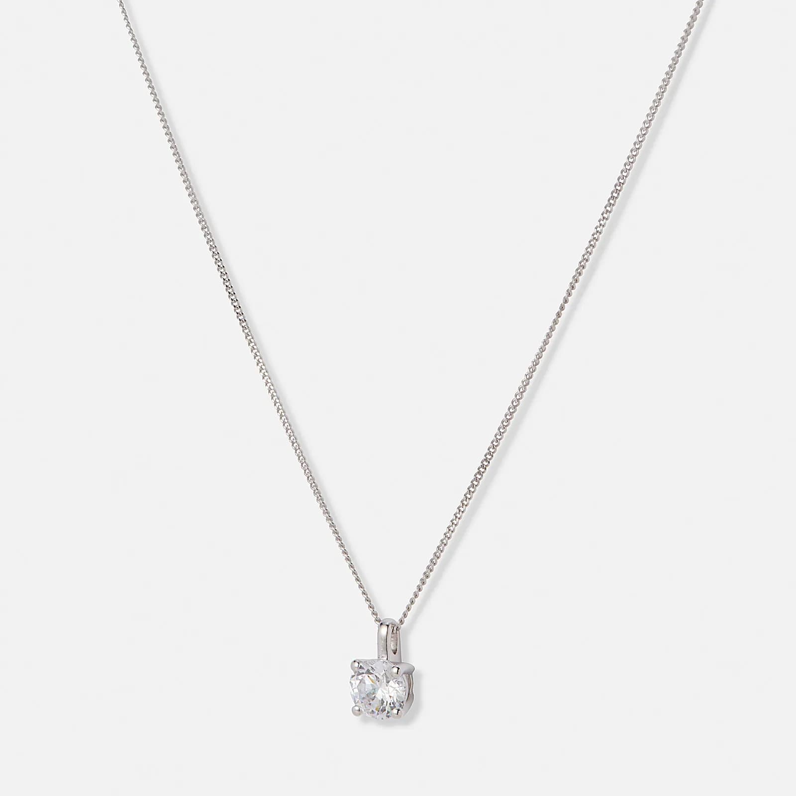 Halsband 18k vitguld med 0,7 ct labbodlad diamant - 42+3cm