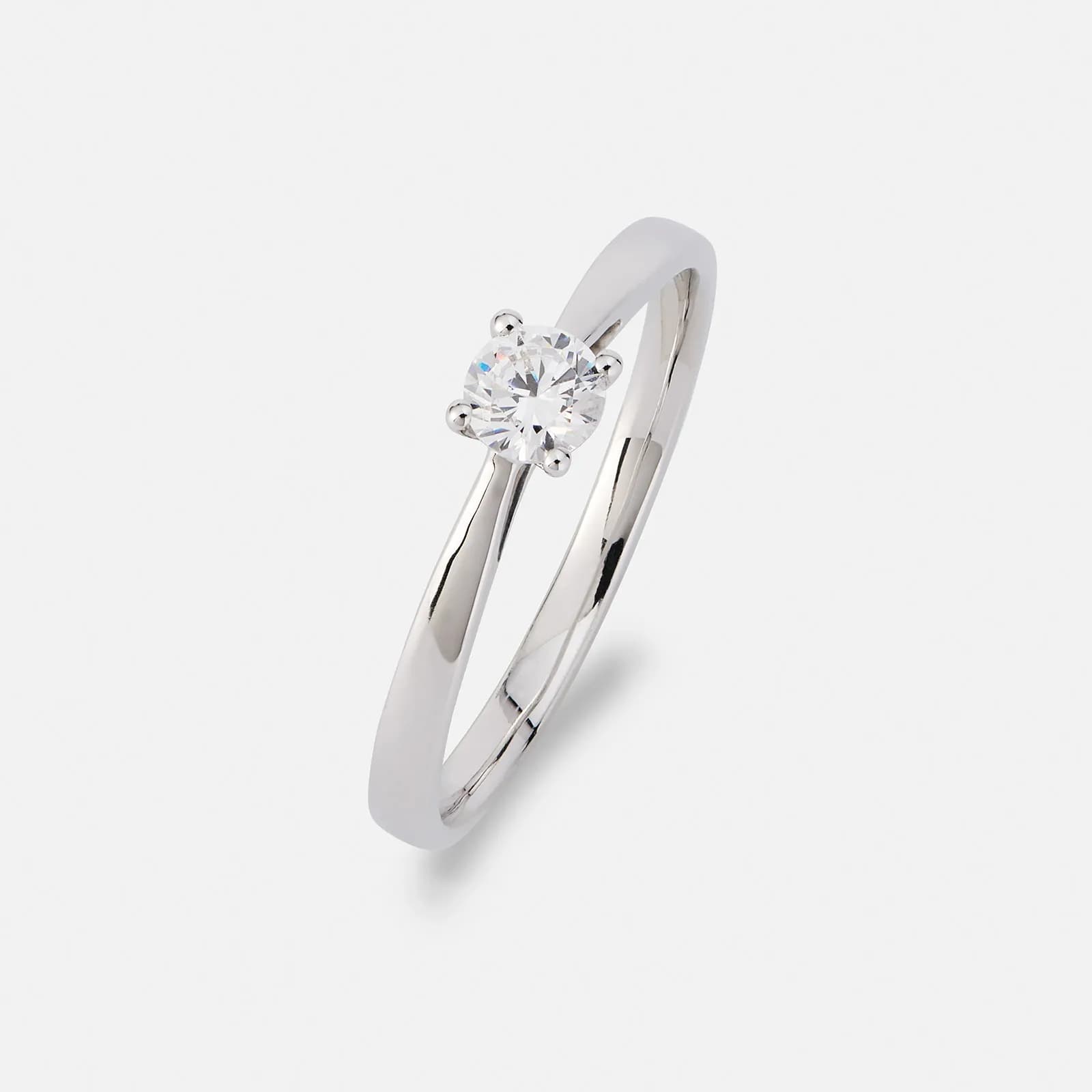Solitärring 18k vitguld med 0,3 ct labbodlad diamant
