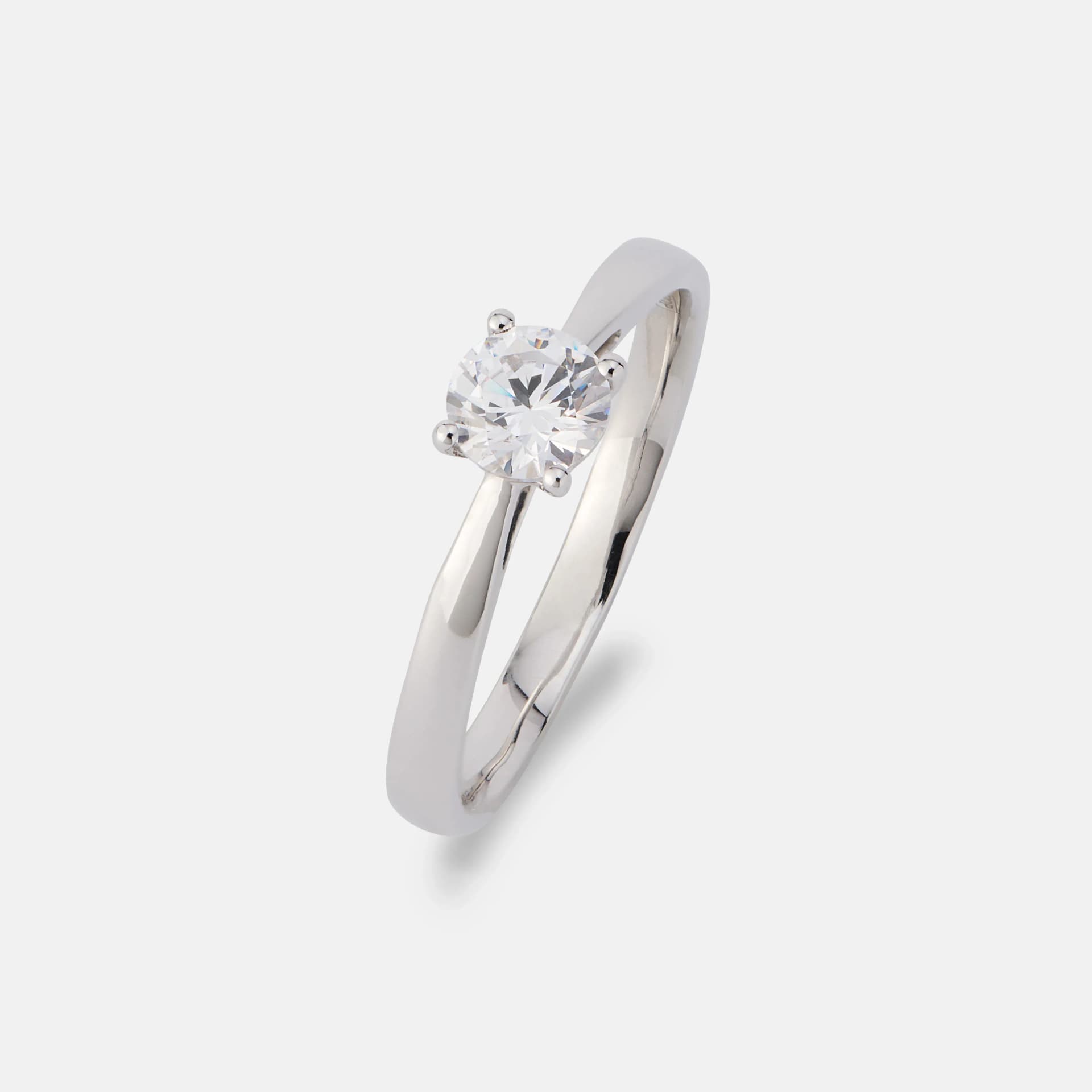 Solitärring 18k vitguld med 0,5 ct labbodlad diamant
