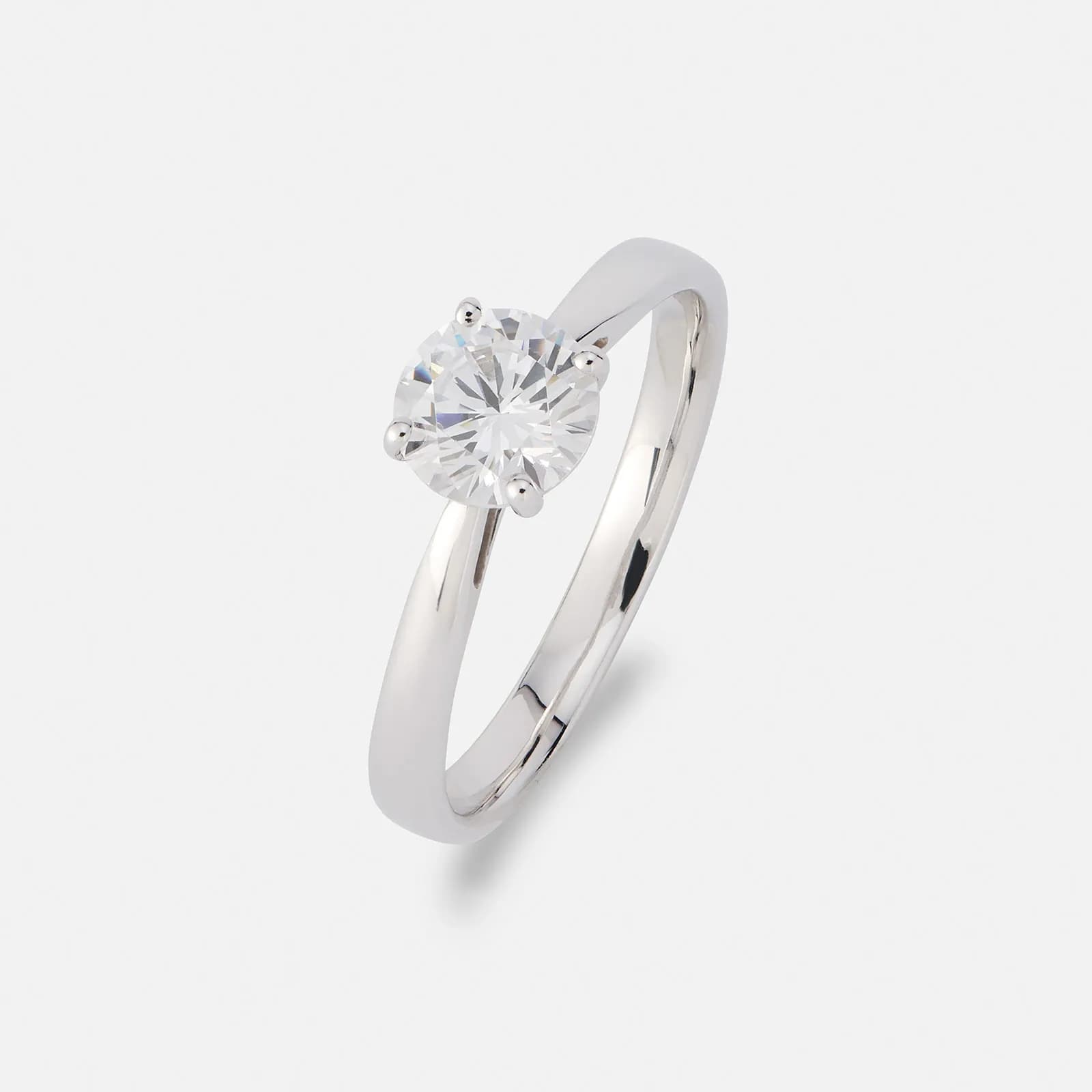 Solitärring 18k vitguld med 1,0 ct labbodlad diamant