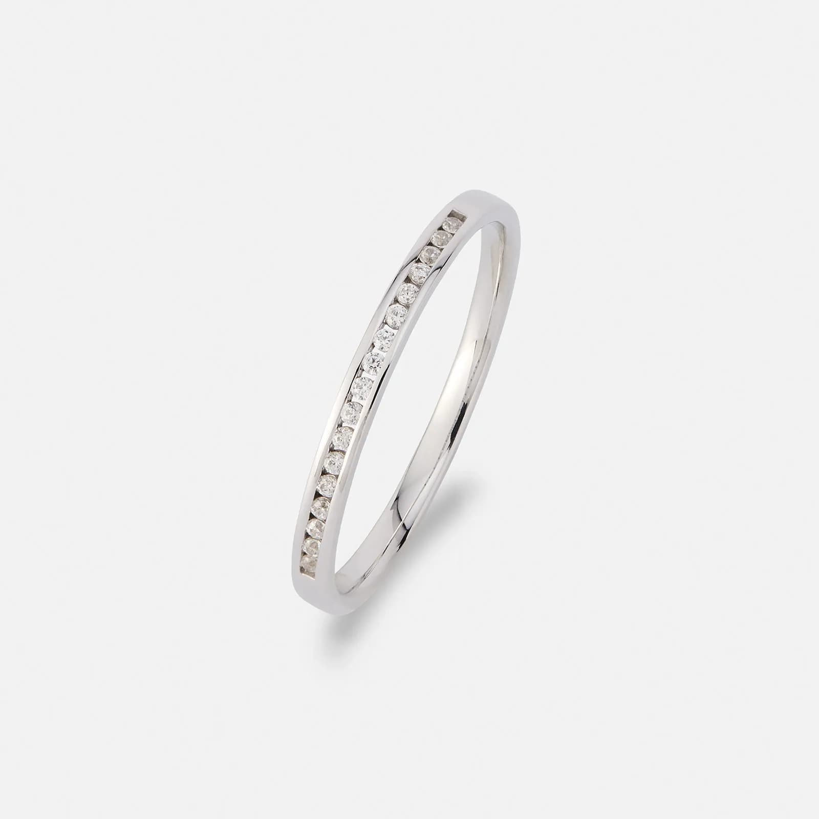 Alliansring 18k vitguld med 0,1 ct labbodlade diamanter