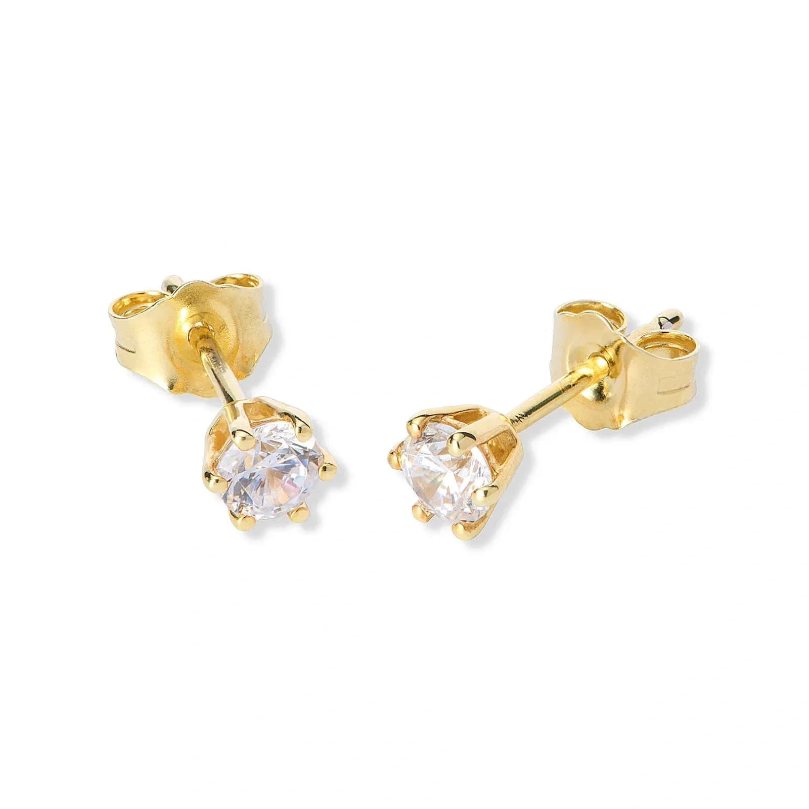 Örhängen studs 18k guld med 0,5 ct labbodlade diamanter