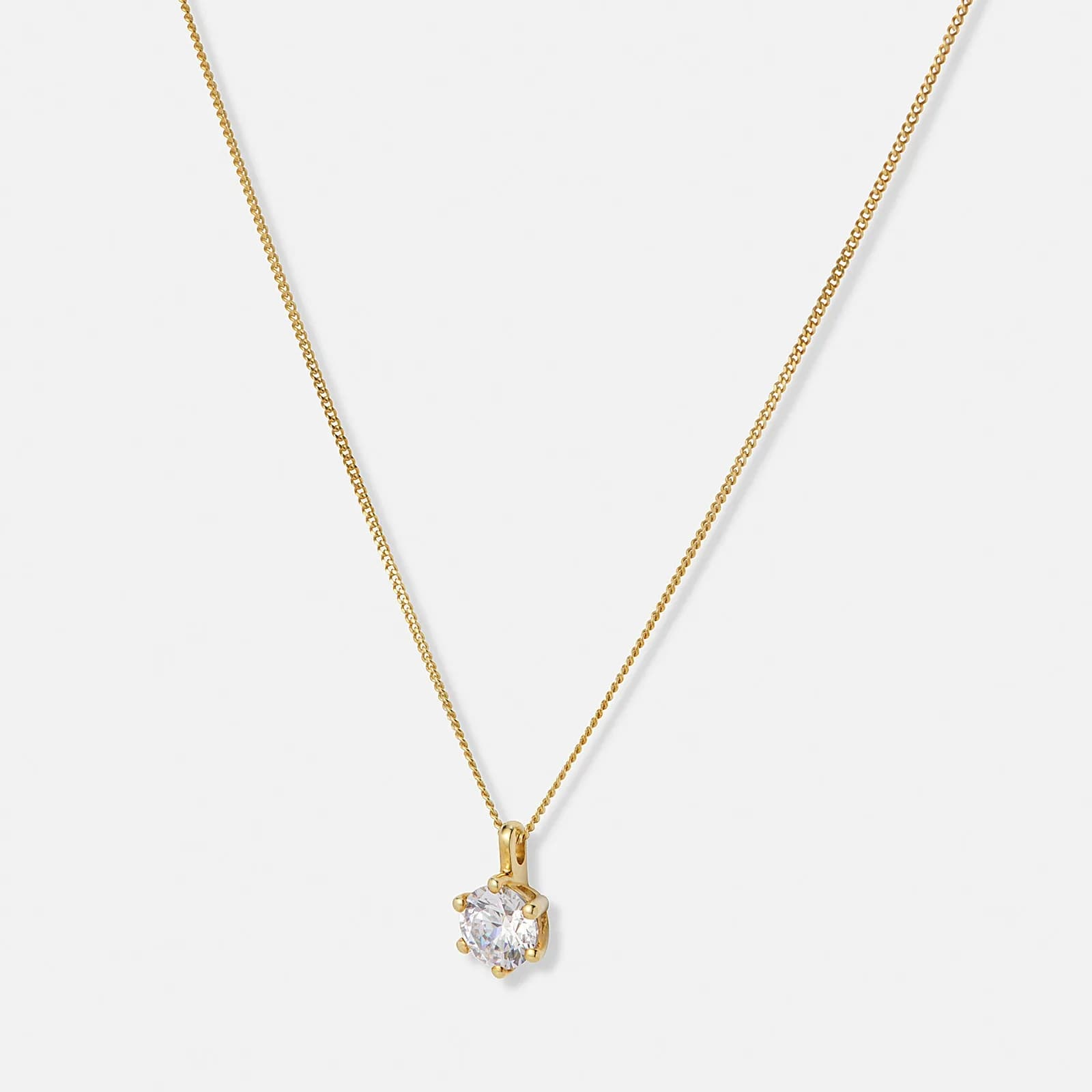Halsband 18k guld med 0,7 ct labbodlad diamant - 42+3cm 1