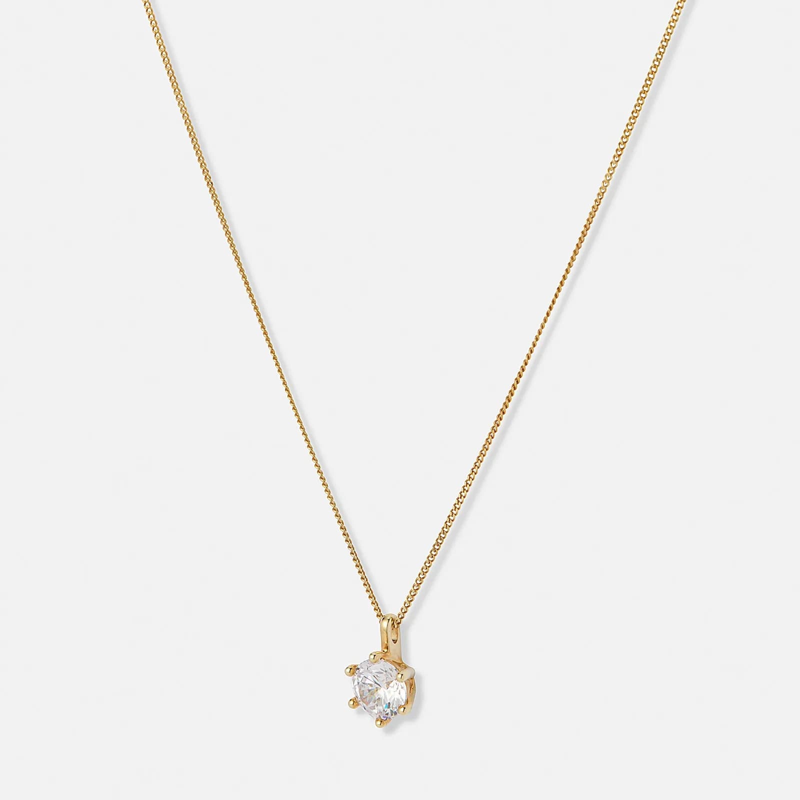 Halsband 18k guld med 1,0 ct labbodlad diamant - 42+3cm