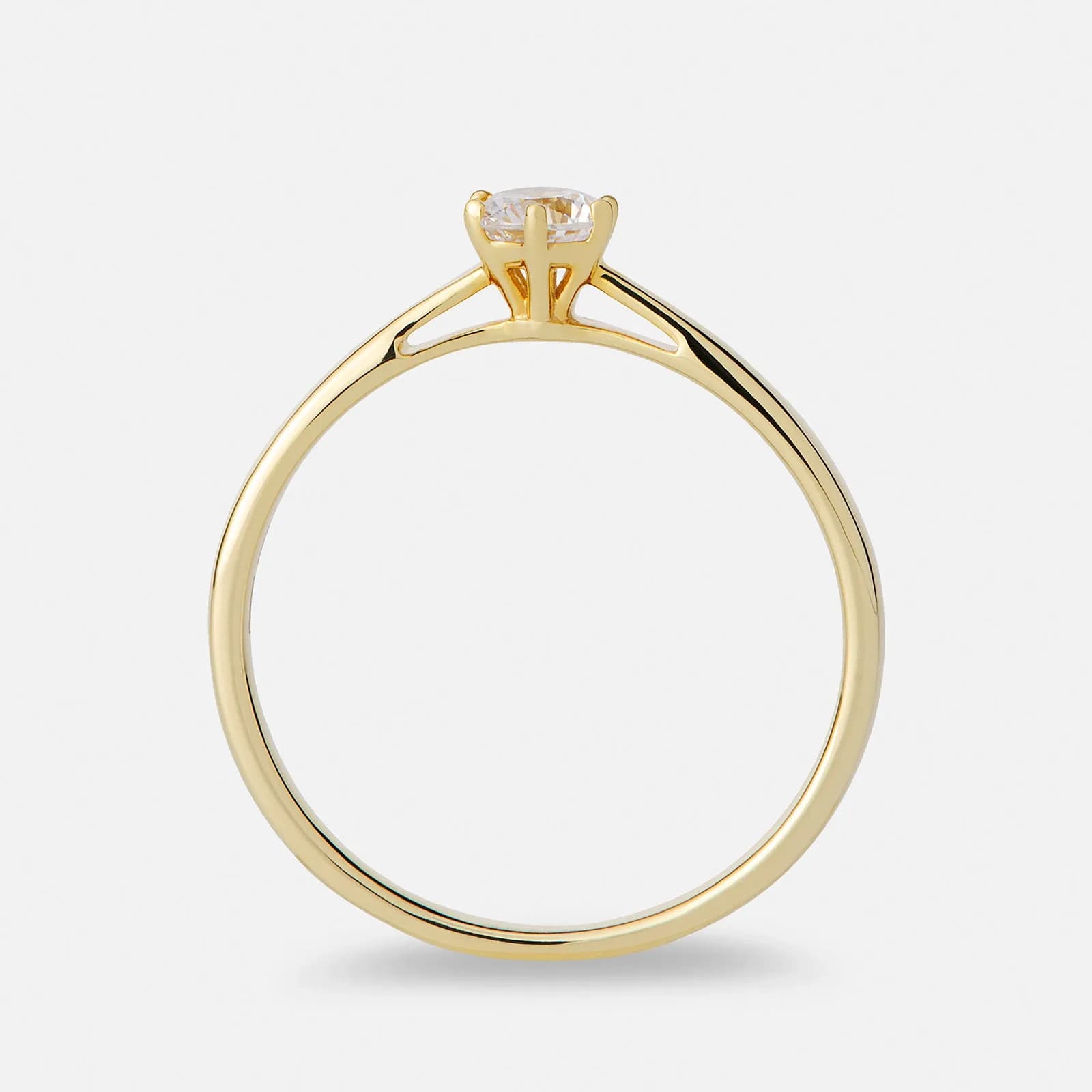 Solitärring 18k guld med 0,3 ct labbodlad diamant 2