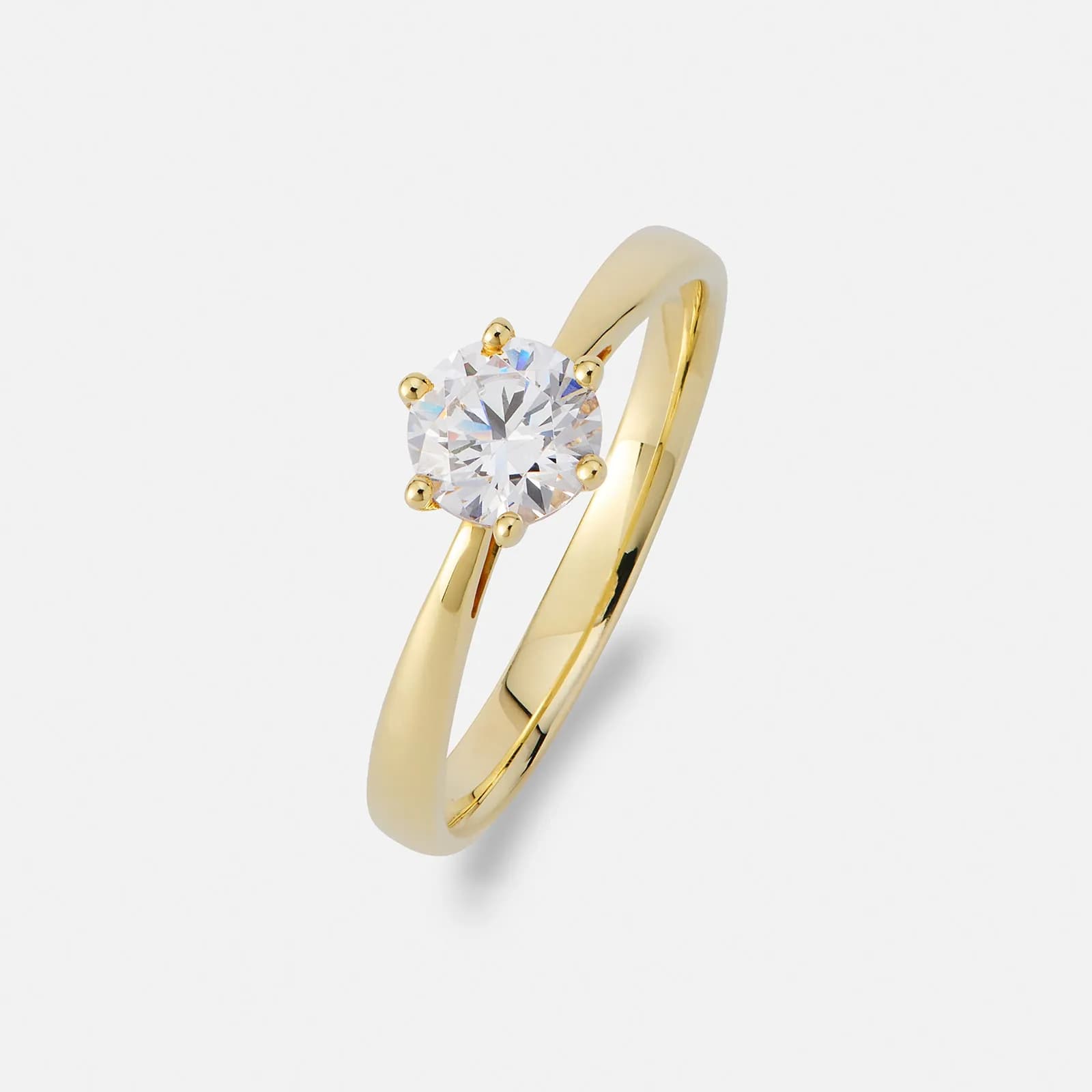 Solitärring 18k guld med 0,7 ct labbodlad diamant