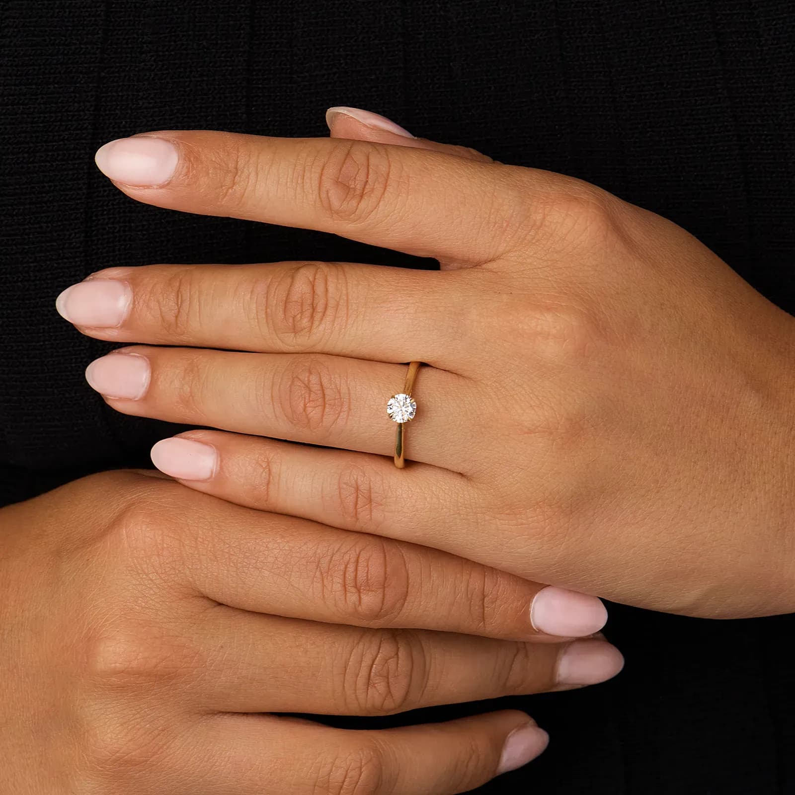 Ring 9K guld 0,5 ct labbodlad diamant 4