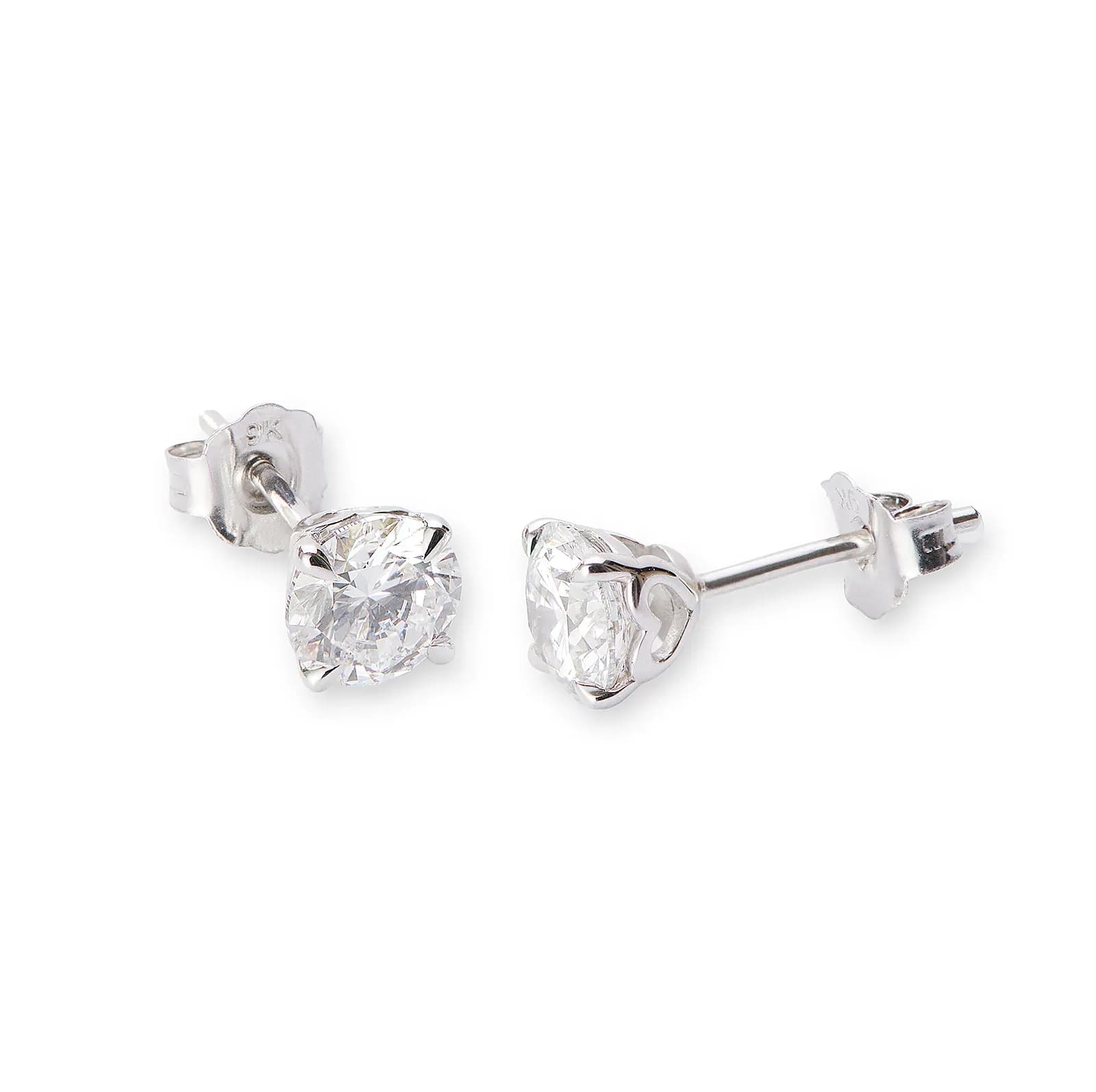 Örhängen studs 9K vitguld 1,0 ct labbodlade diamanter