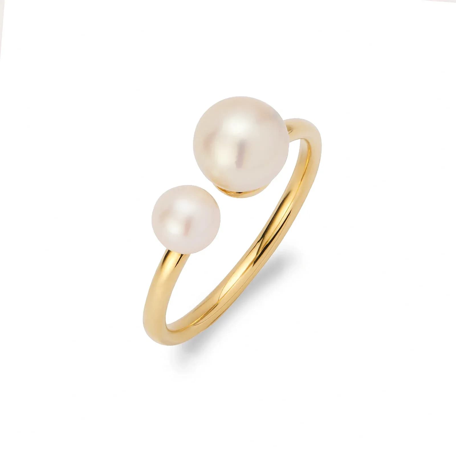 Je t´aime 18K guldring - Port de Perle Akoya