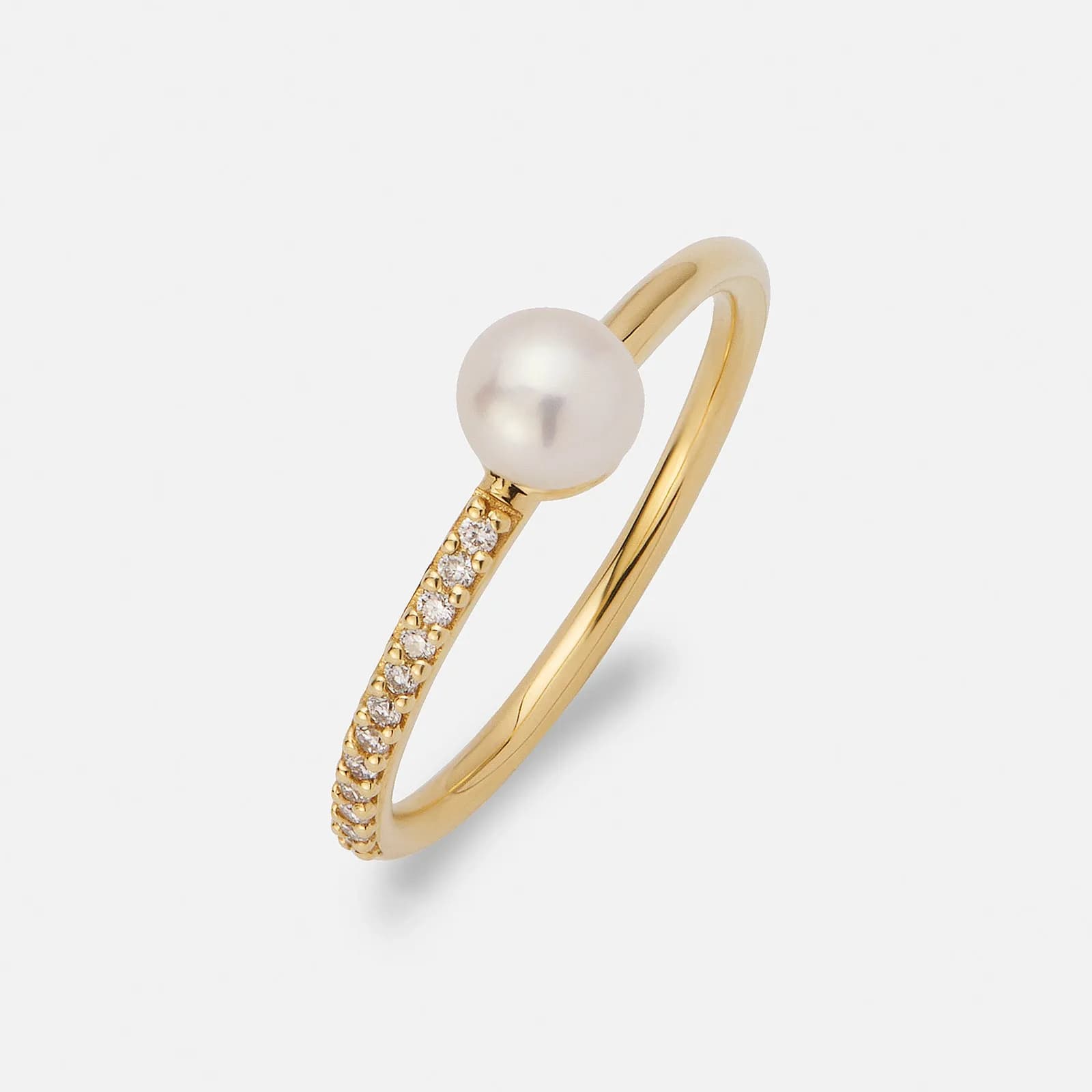 Je t´aime 18K guldring - Perle d'Huître Lumière Akoya