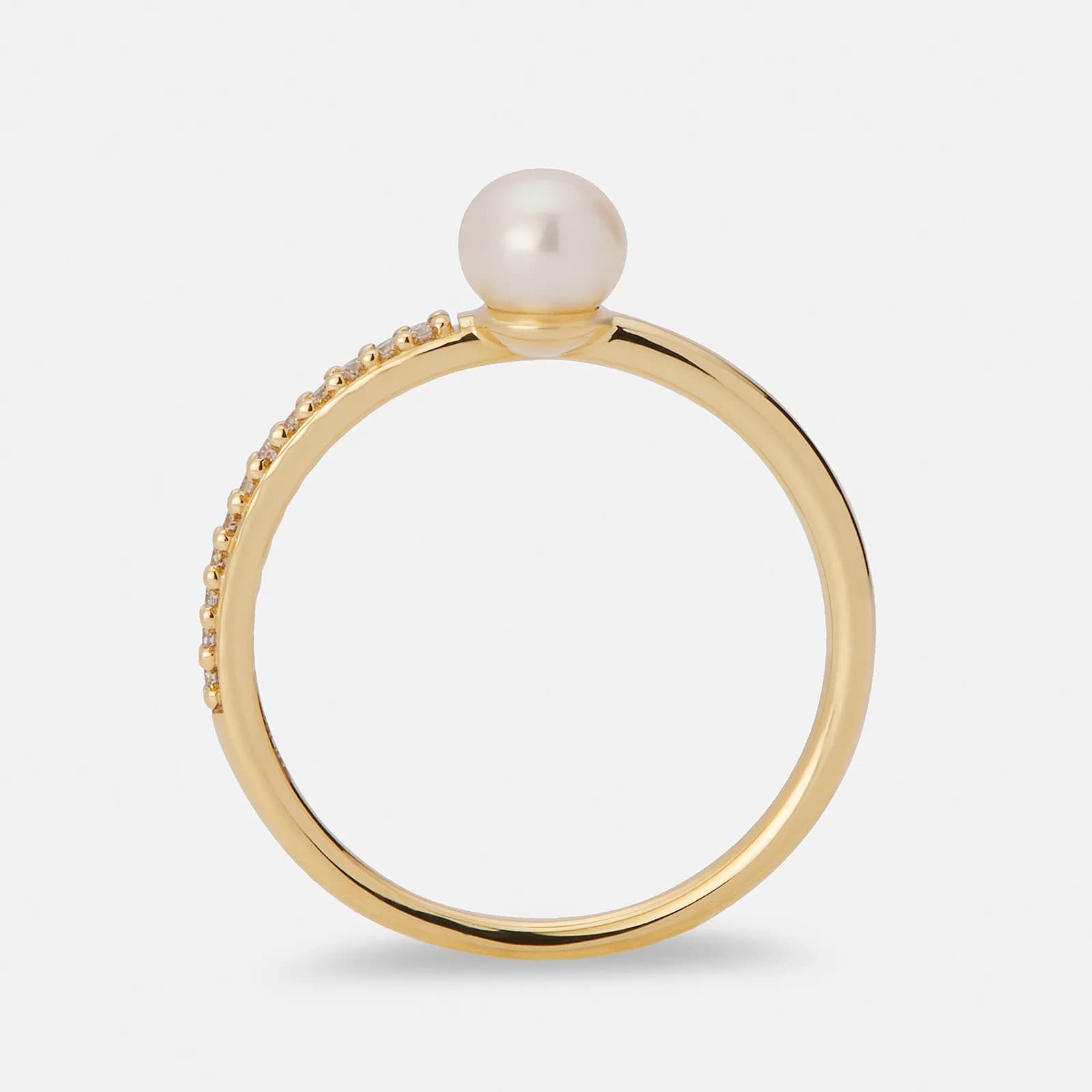 Je t´aime 18K guldring - Perle d'Huître Lumière Akoya 2