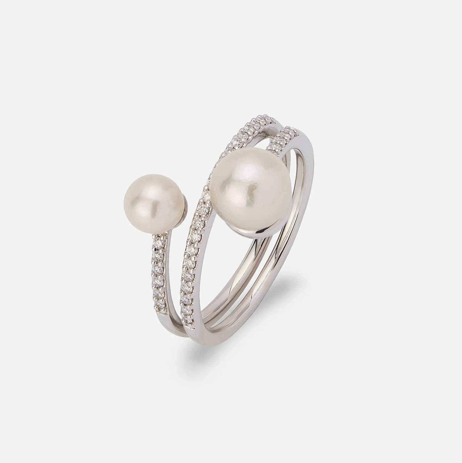 Je t´aime 18K ring vitguld - Dauphine Akoya Ring