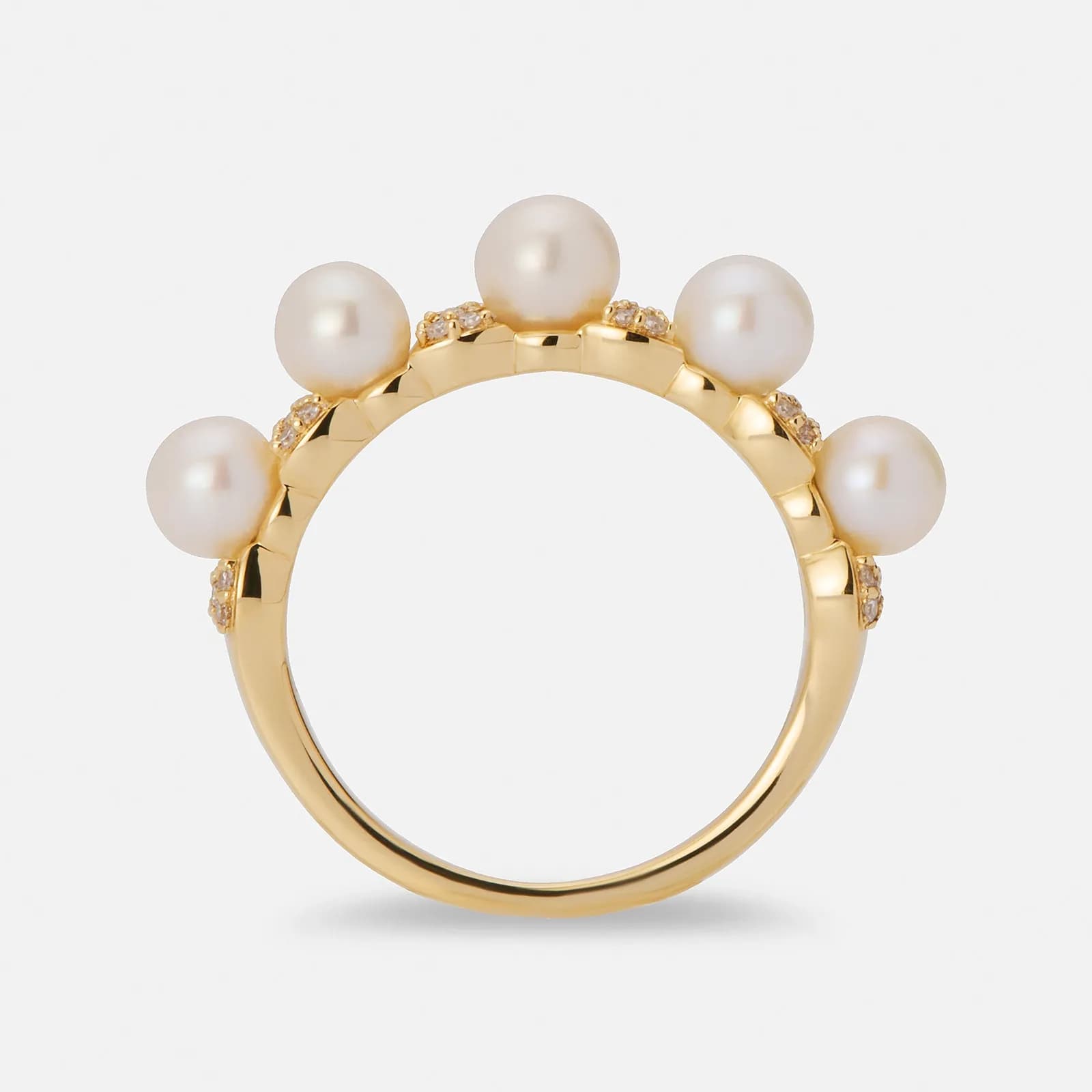 Je t´aime 18K ring vitguld - Mistral Akoya 2