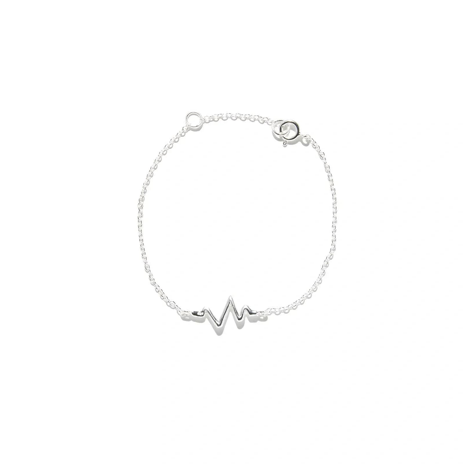 Silverarmband för barn - hjärtslag - LML-B06