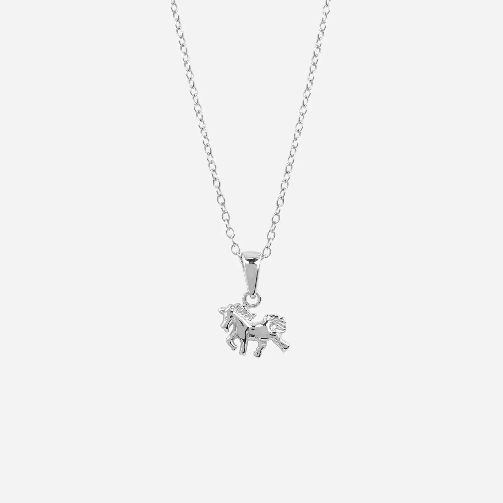 Silverhalsband för barn - häst, 36+2 cm