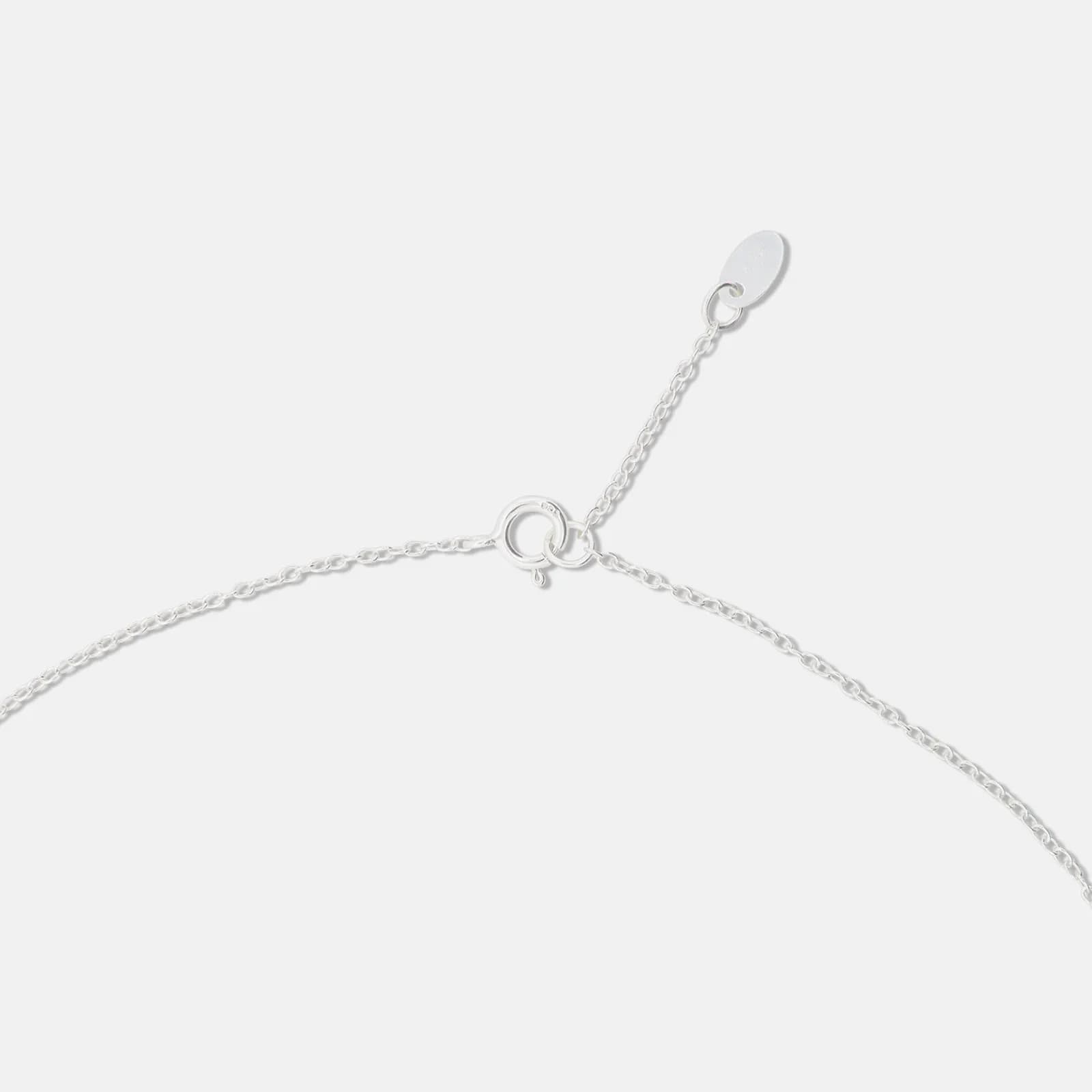 Silverhalsband för barn - hjärta, flerpläterade kristaller, 36+2 cm 4