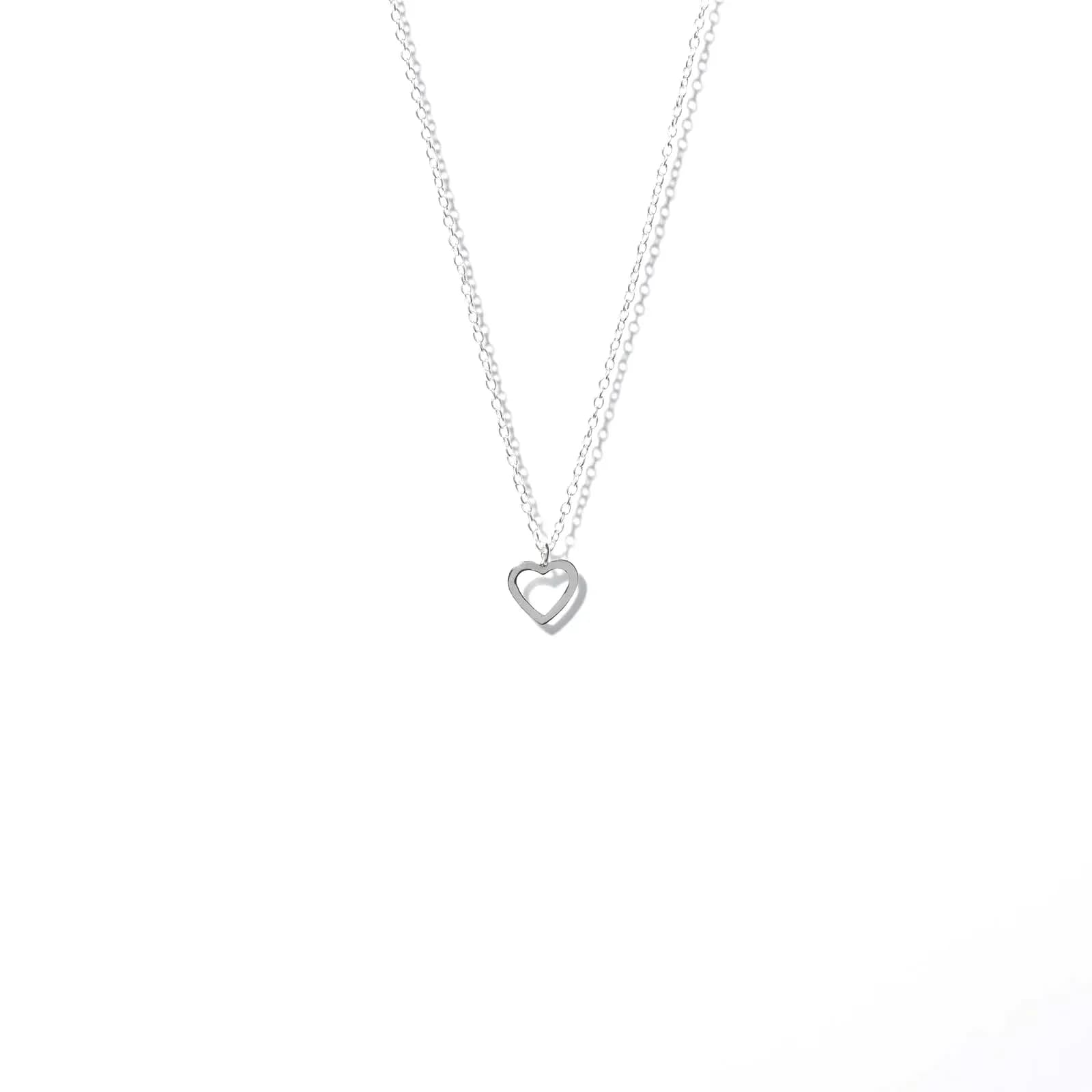 Silverhalsband för barn - hjärta, 36+2cm
