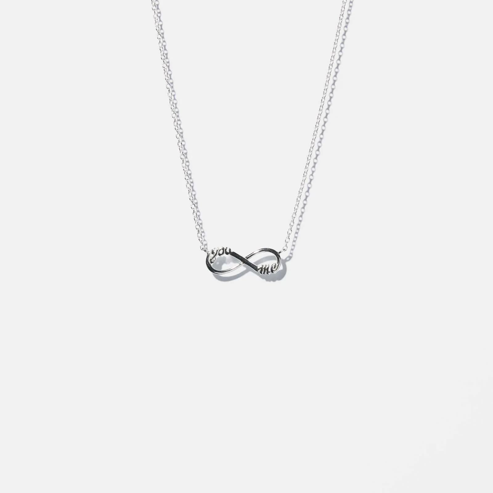 Silverhalsband för barn - infinitysymbol, 36+2cm