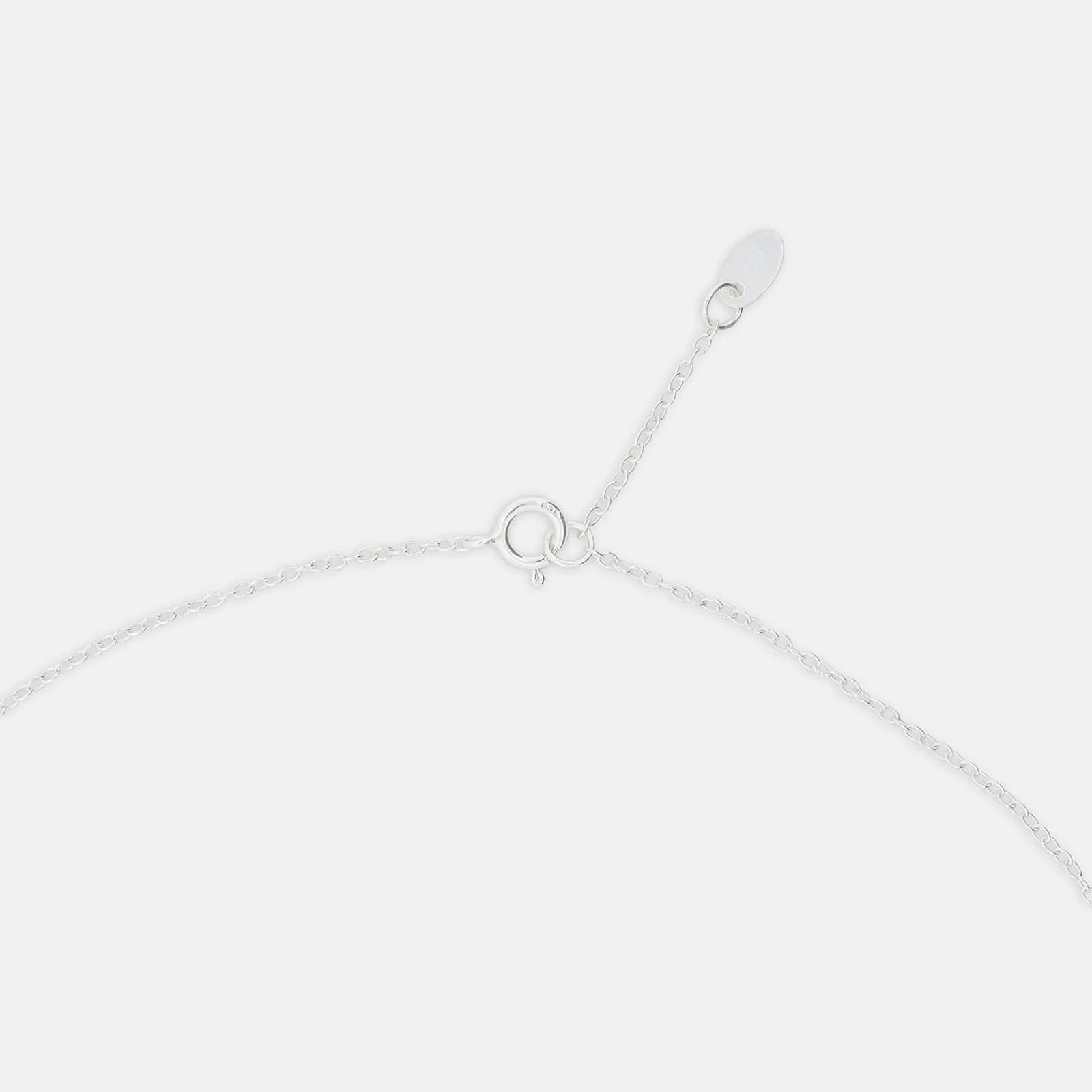 Silverhalsband för barn - öppet vitt hjärta, 36+2 cm 2