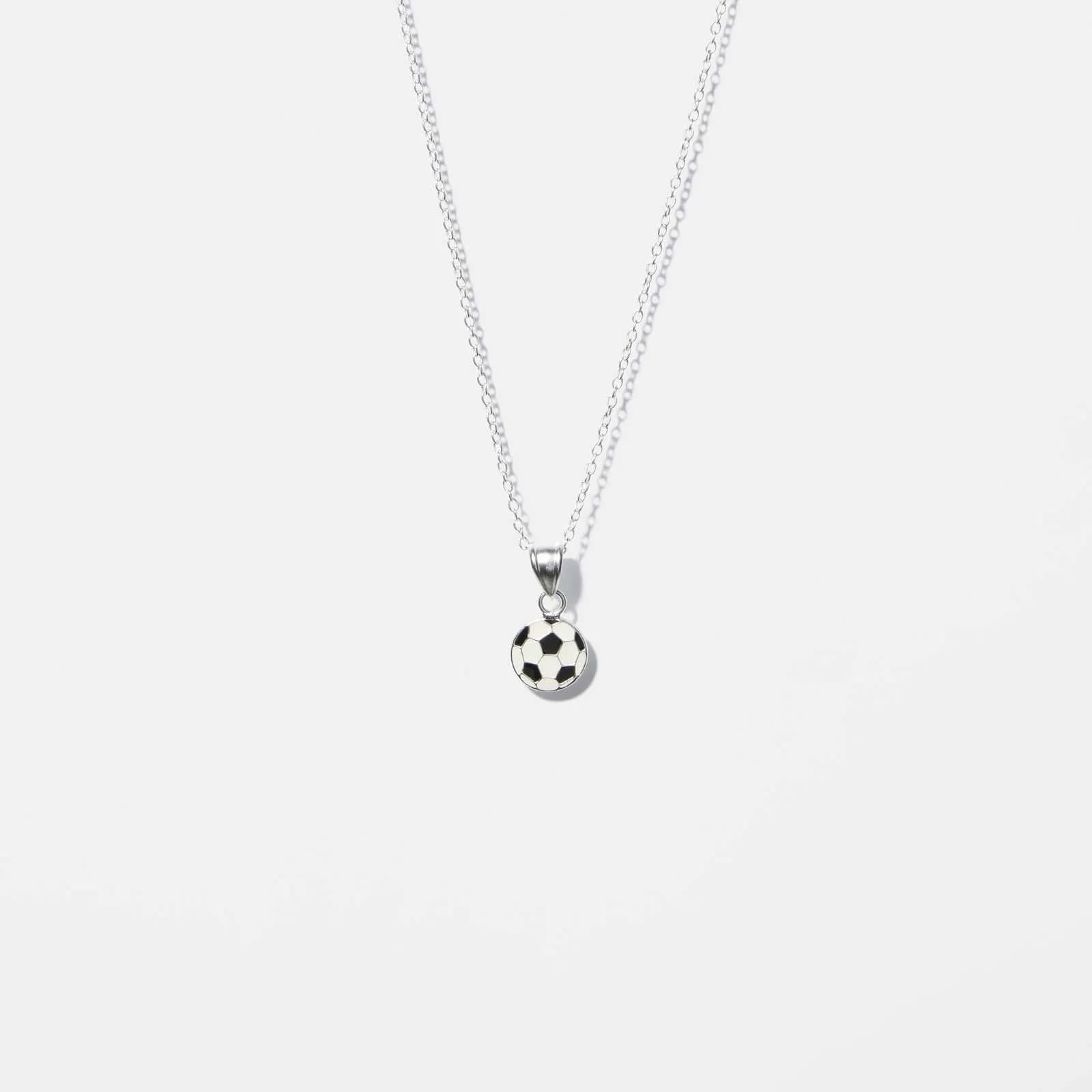 Silverhalsband för barn - fotboll, 36+2 cm 1