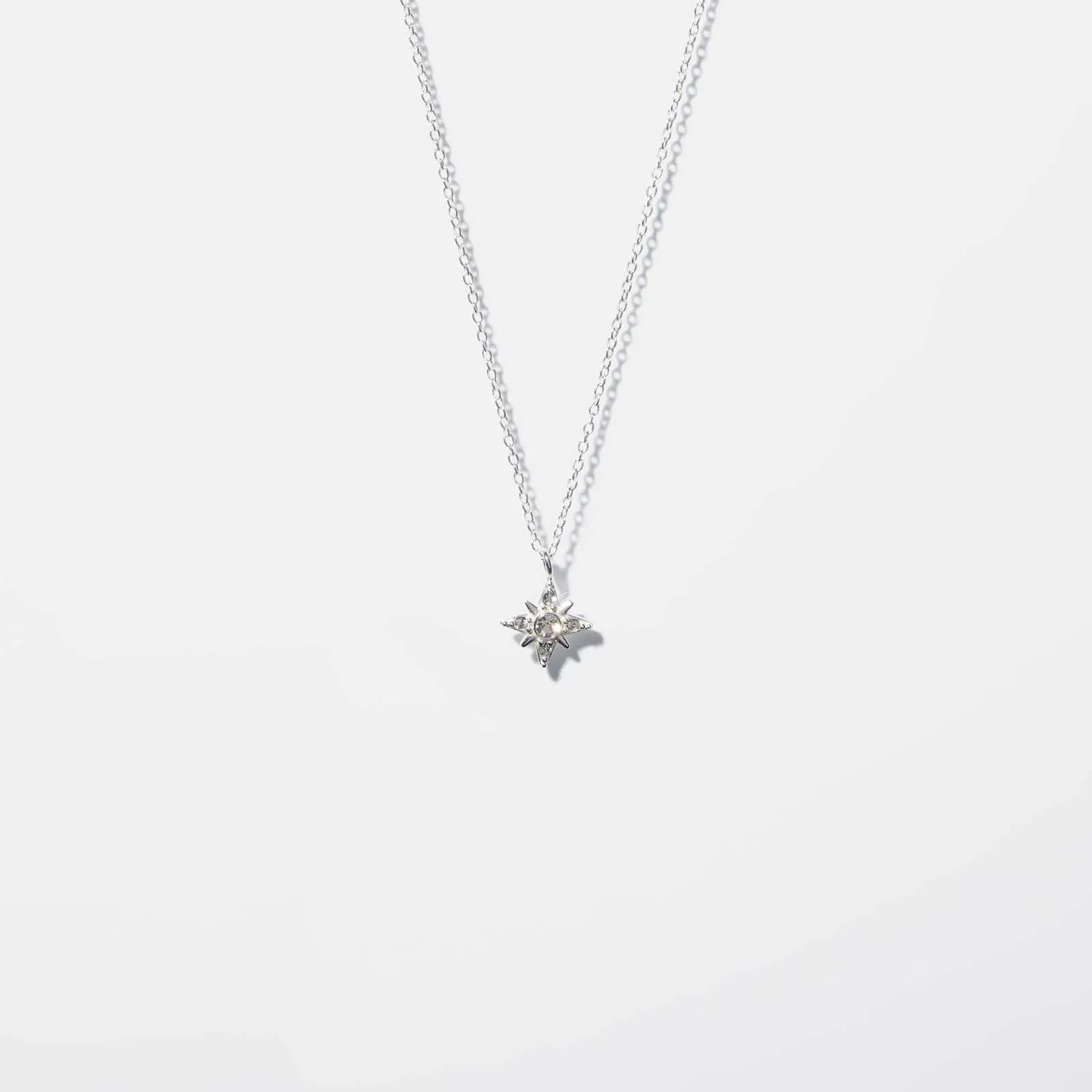 Silverhalsband för barn - stjärna, 36+2 cm