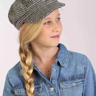 Silverhalsband för barn - blå delfin, 36+2 cm 2