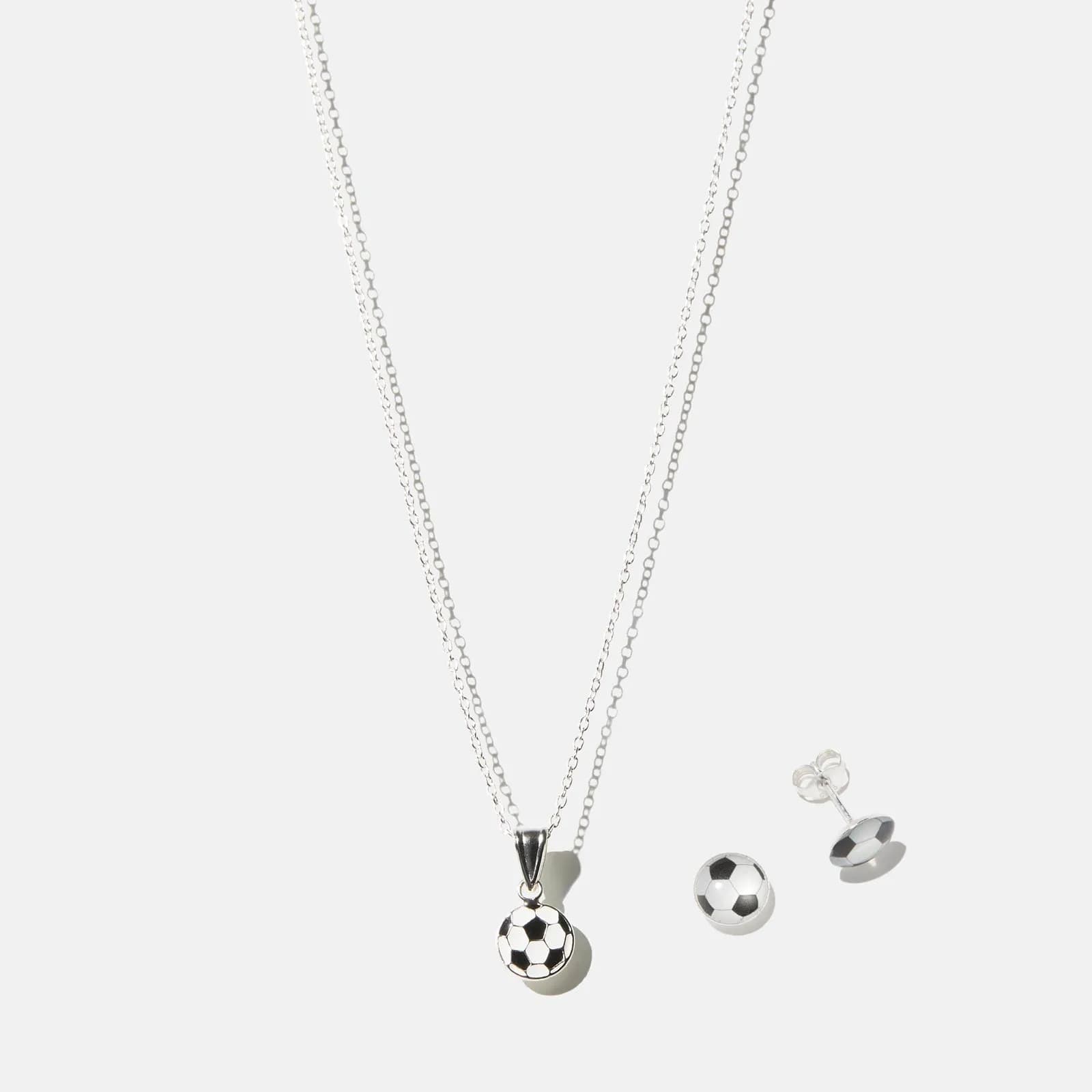 Smyckeset för barn i äkta silver - fotbollar