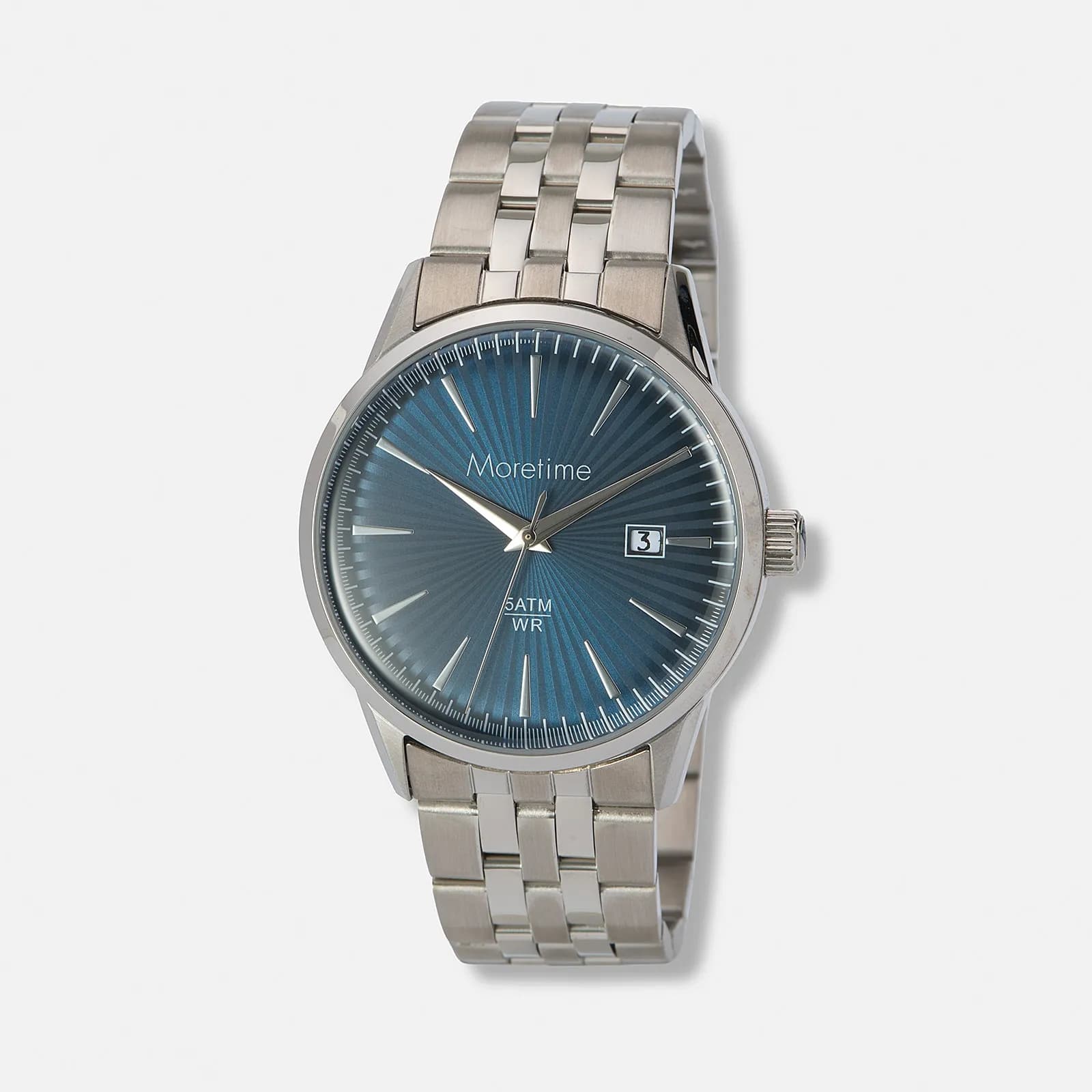 Moretime herrklocka metall stål/blå - 38 mm