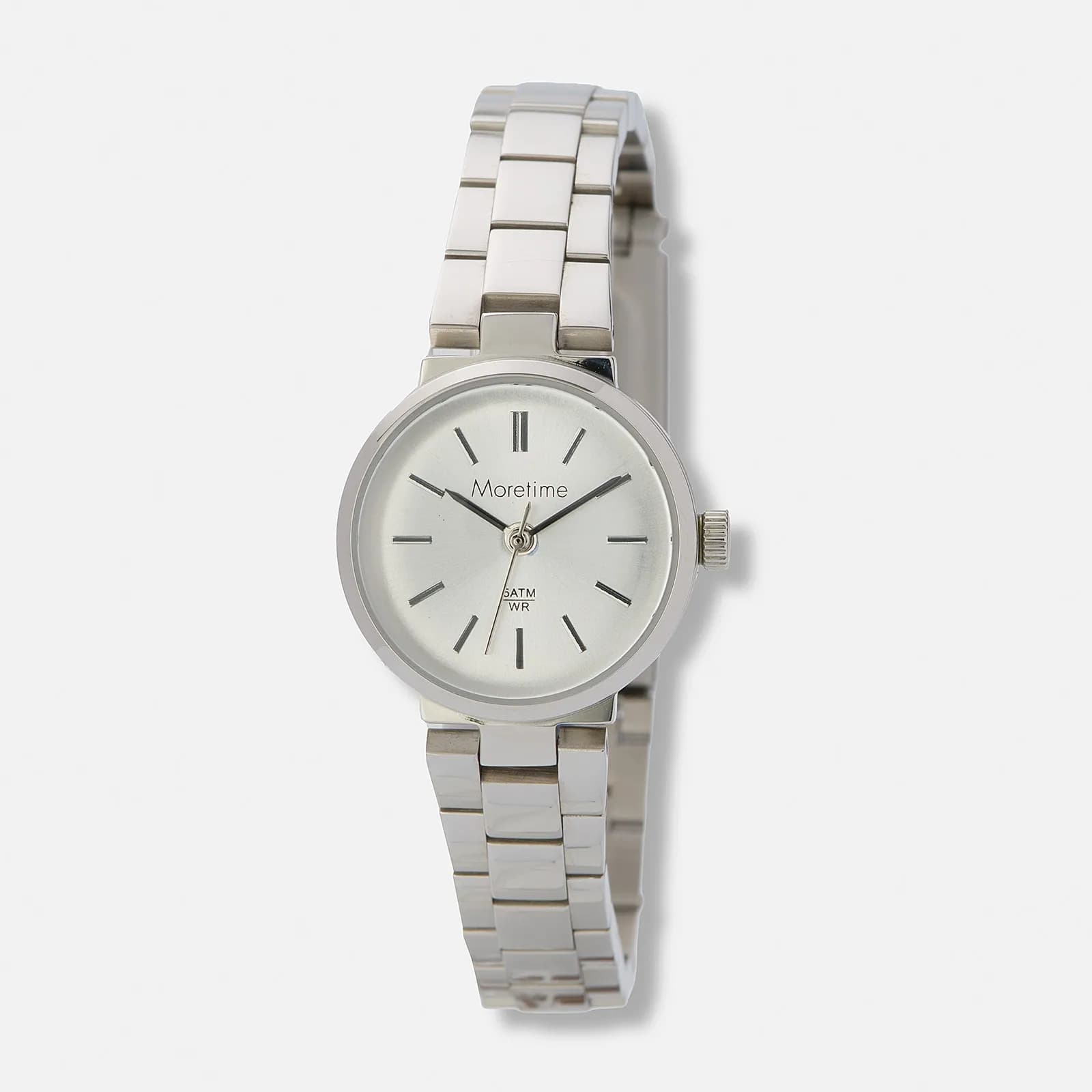 Moretime damklocka - metallband, stål/silver, 23mm