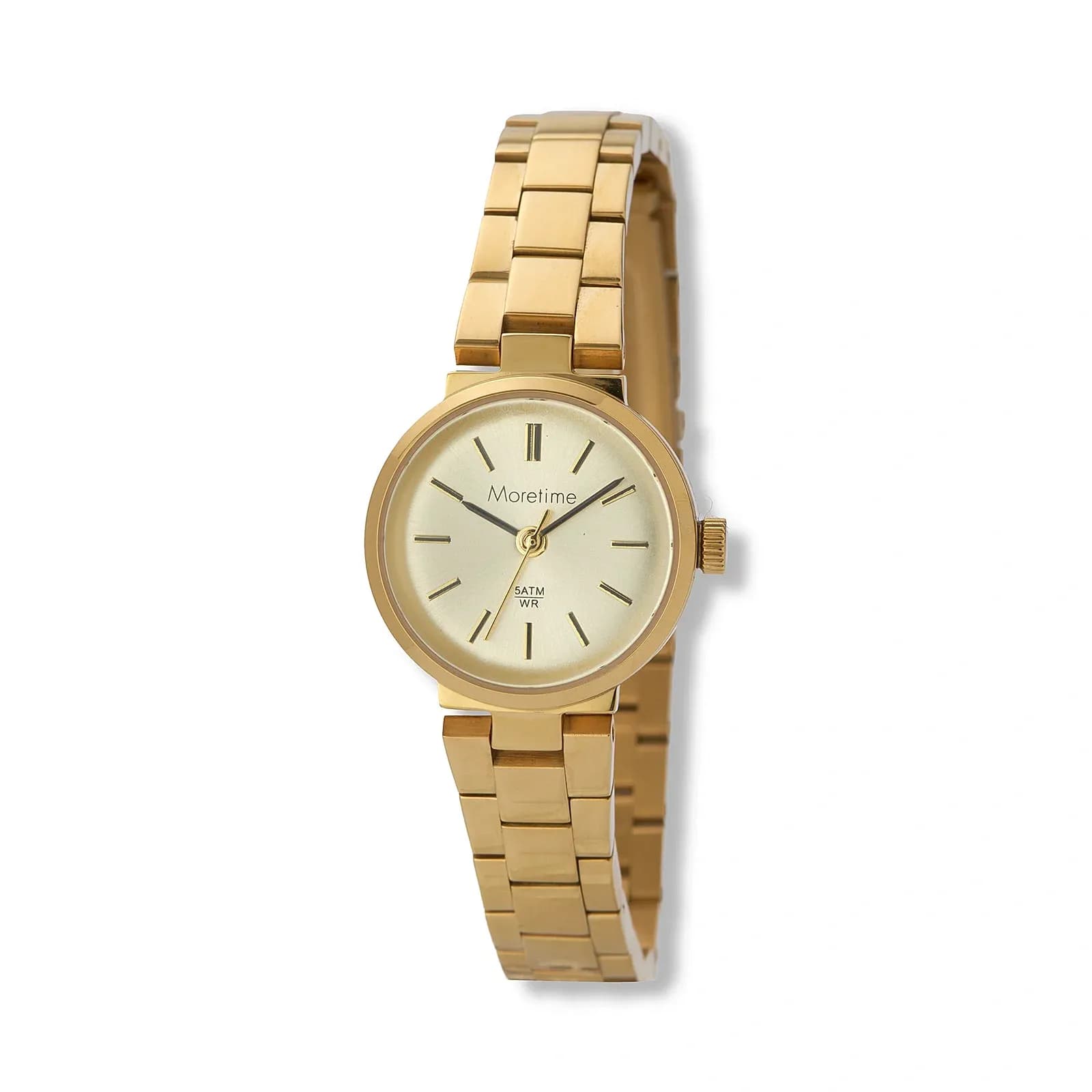 Moretime damklocka - metallband, guld/champagne, 23mm