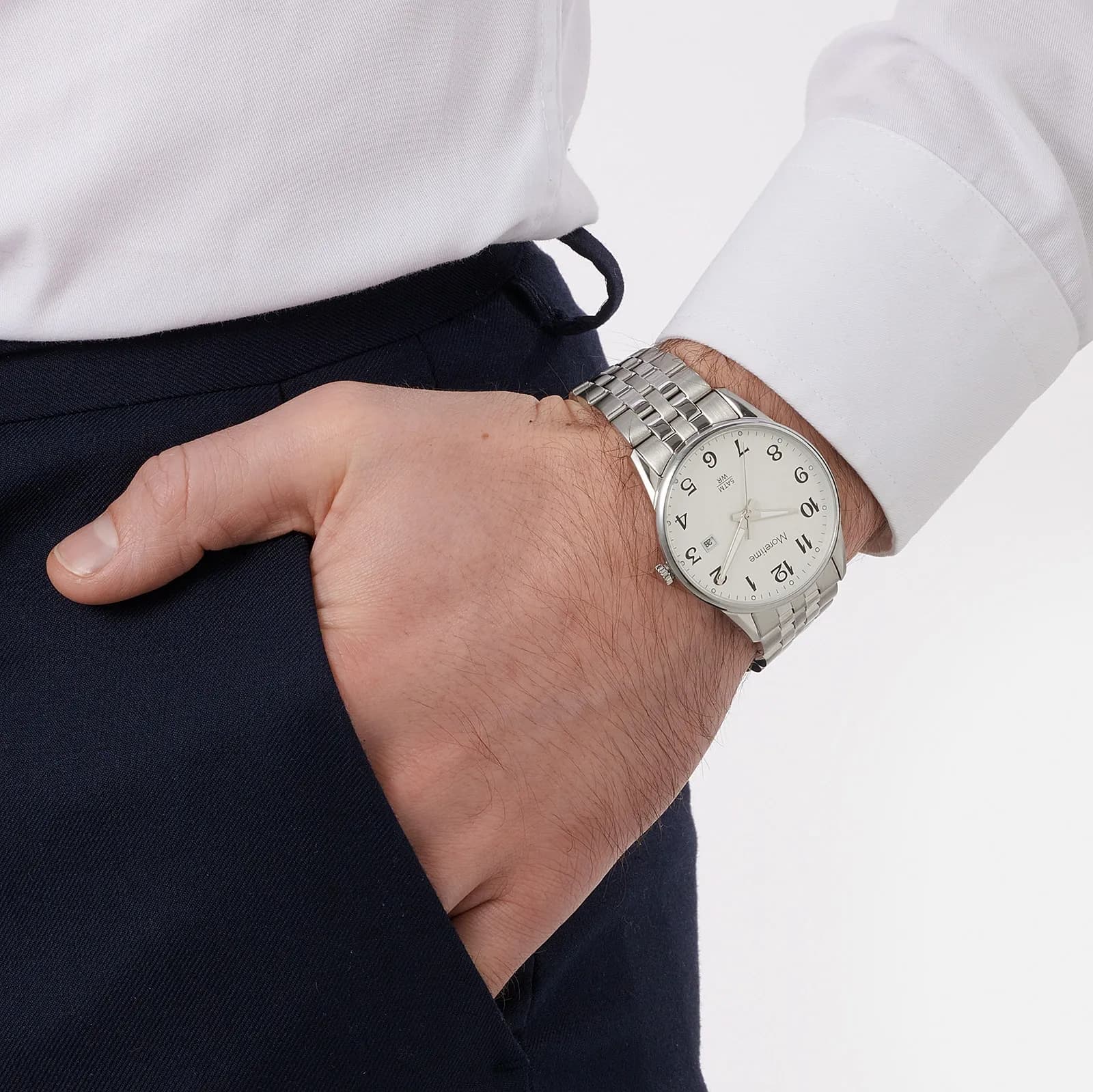 Moretime herrklocka metallband stål/silver - 38 mm