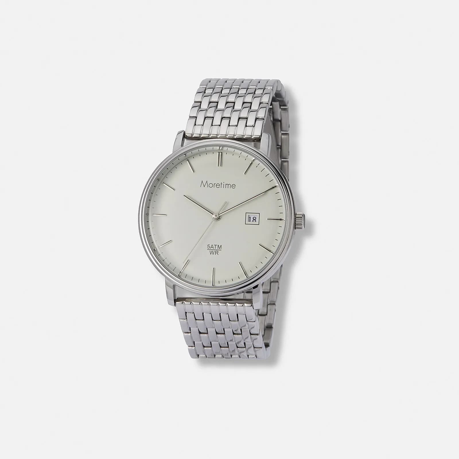 Moretime herrklocka metallband grå/silver - 40 mm