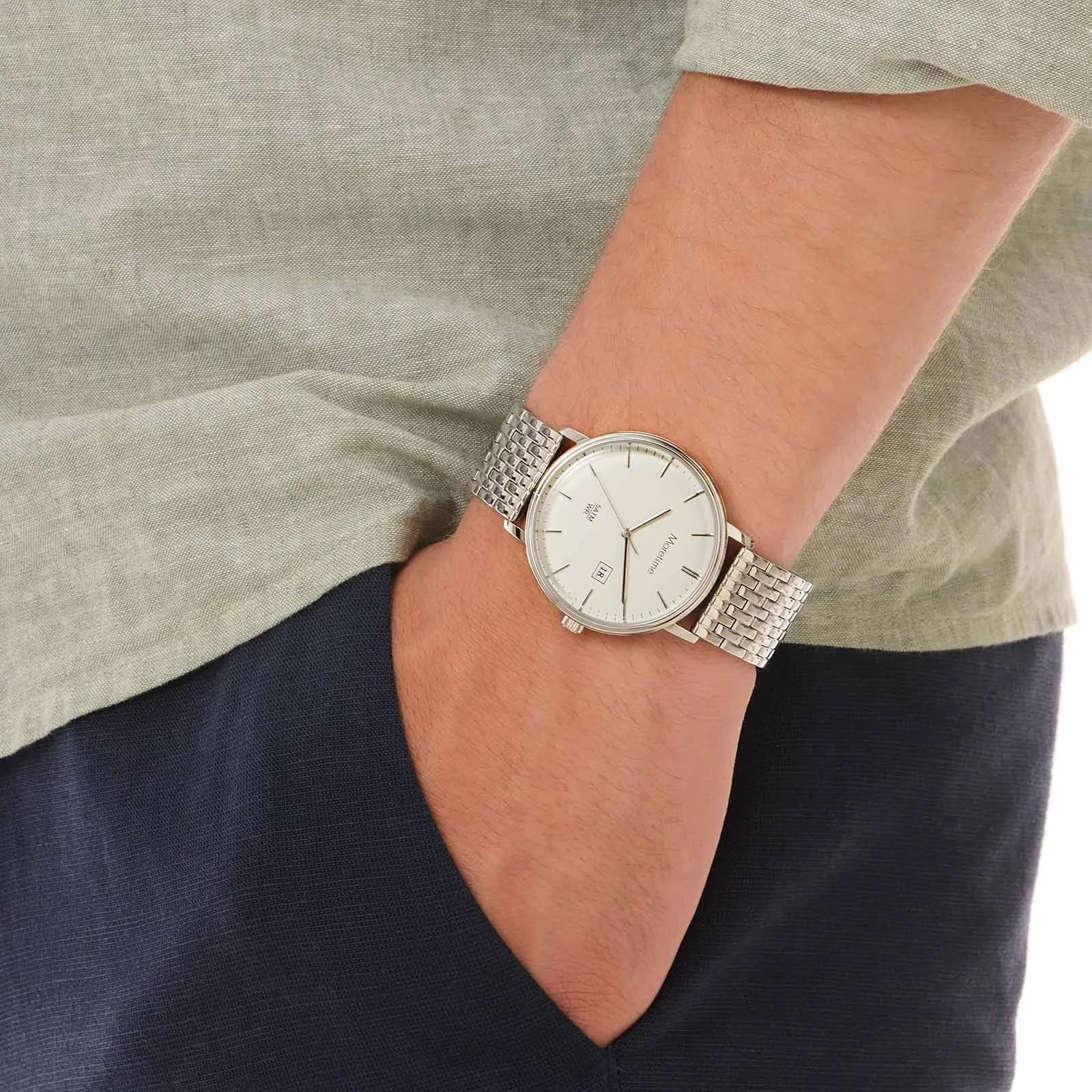 Moretime herrklocka metallband grå/silver - 40 mm 2