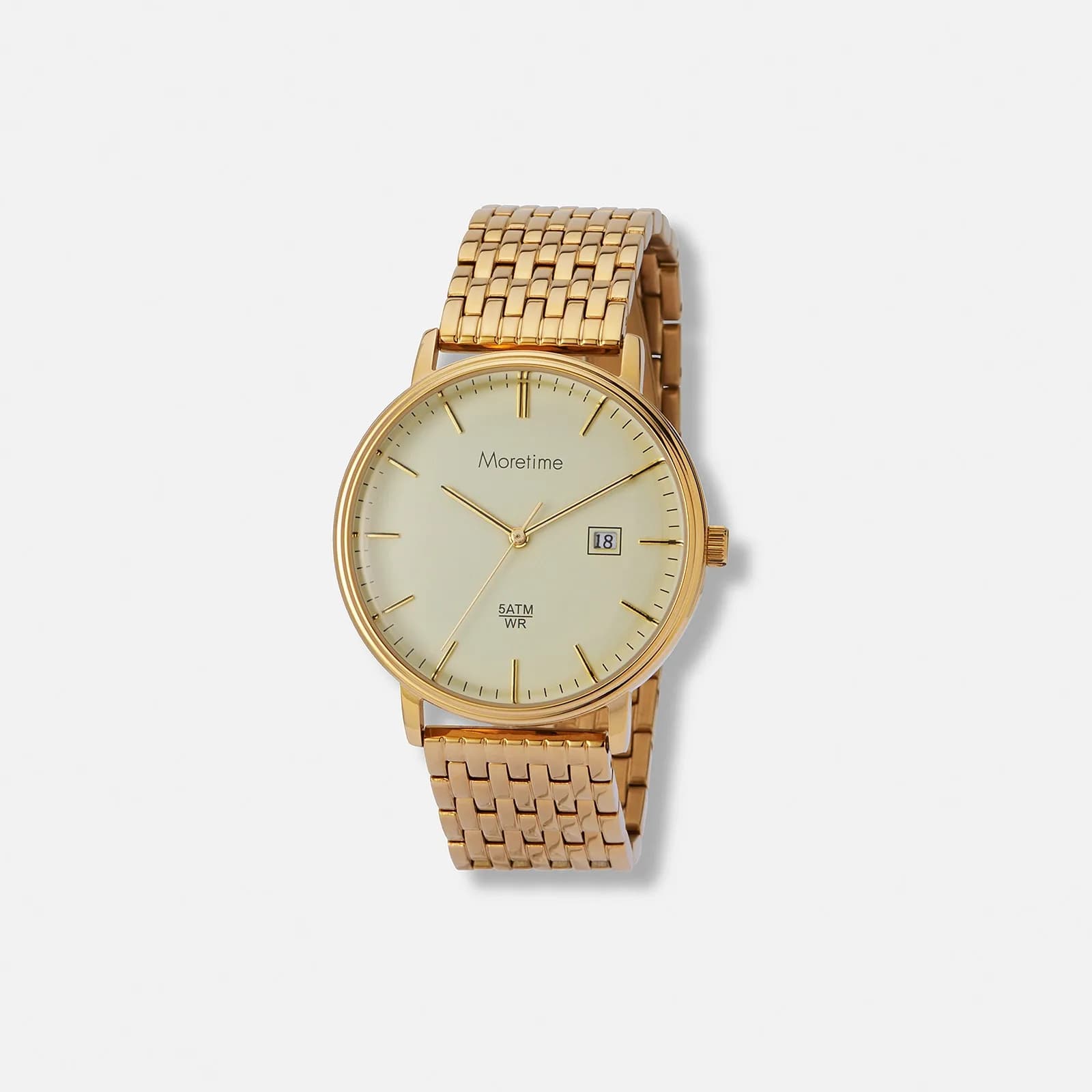 Moretime herrklocka metallband creme/guld - 40 mm