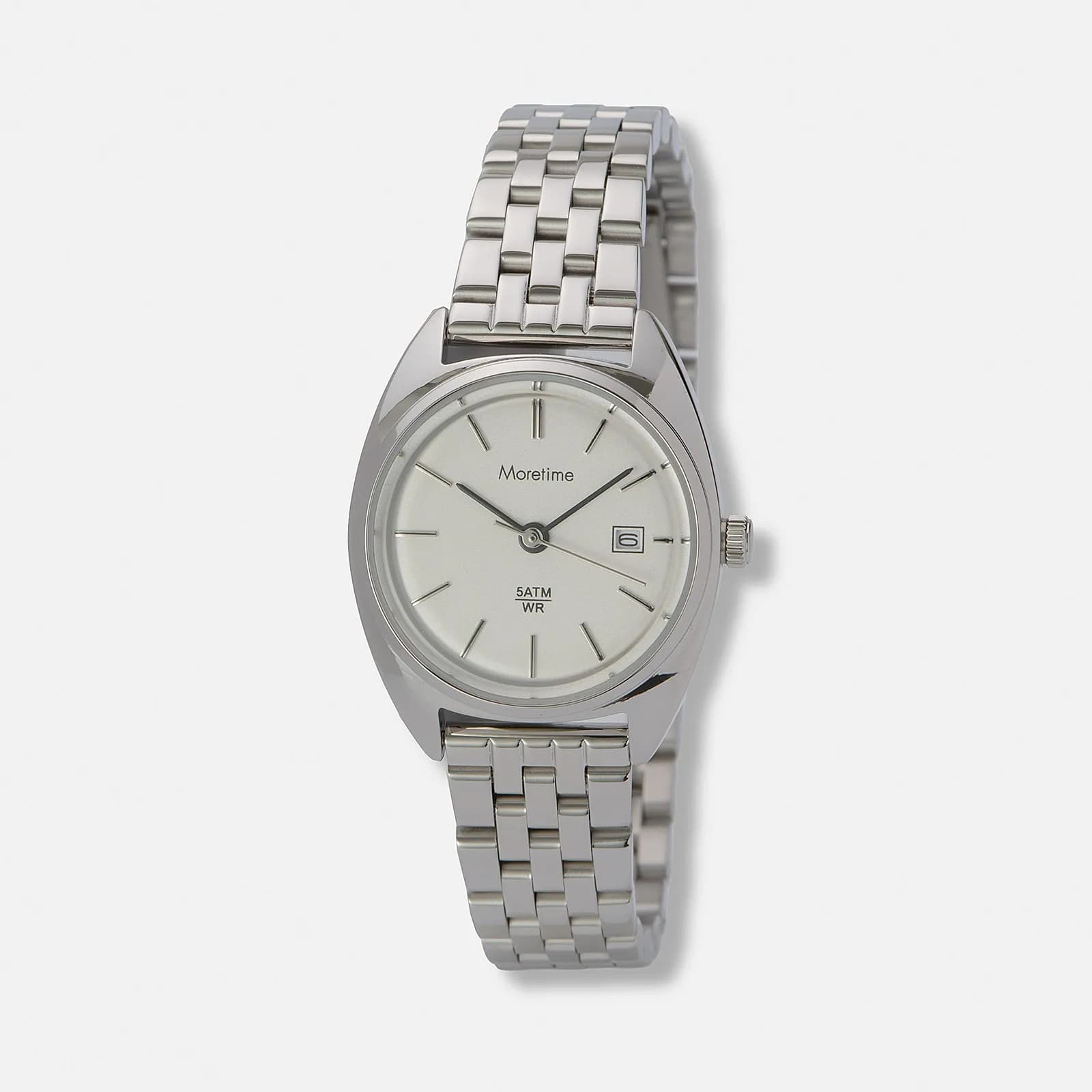 Moretime damklocka - retro, stål/silver, 27mm