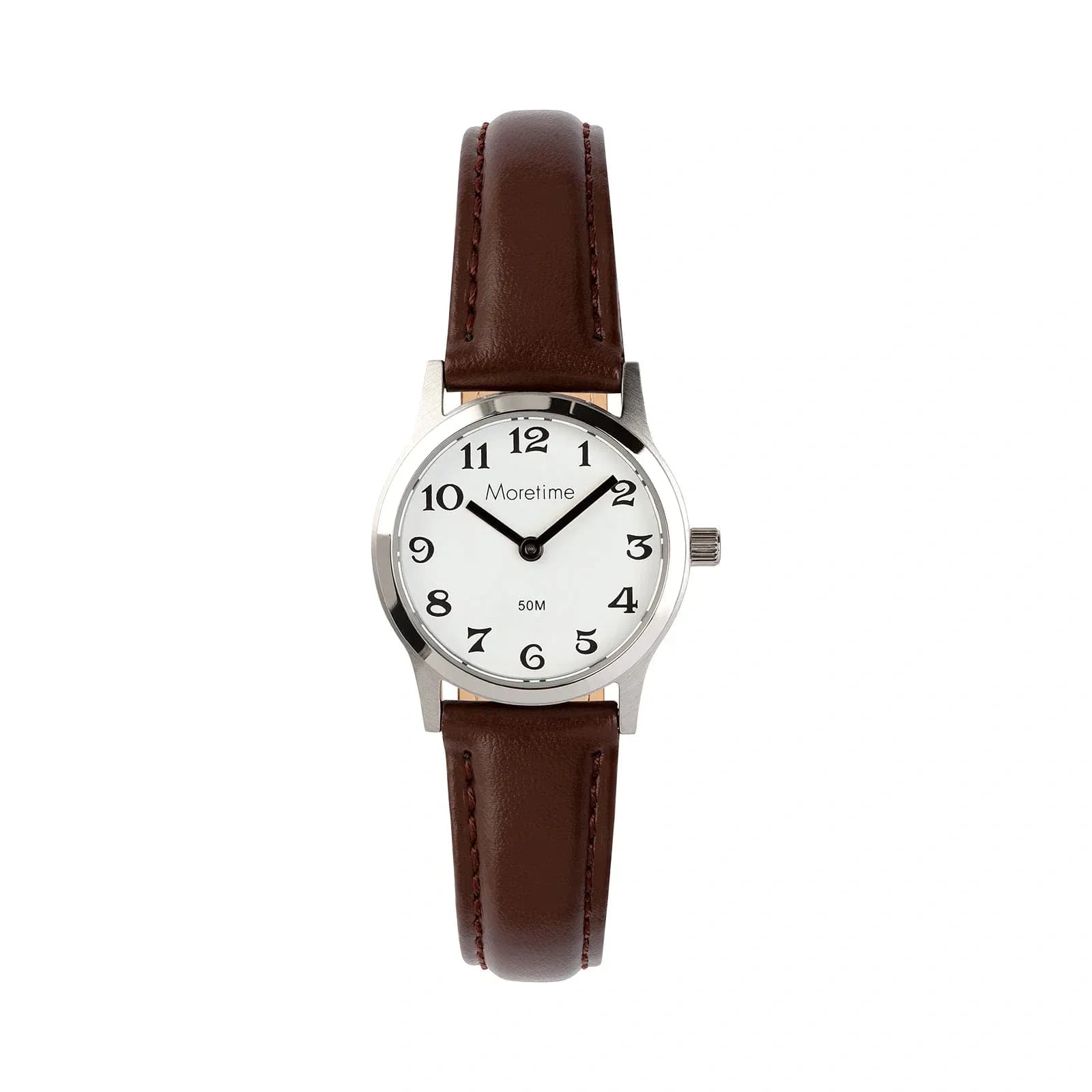 Moretime damklocka - silver/brun, 29 mm