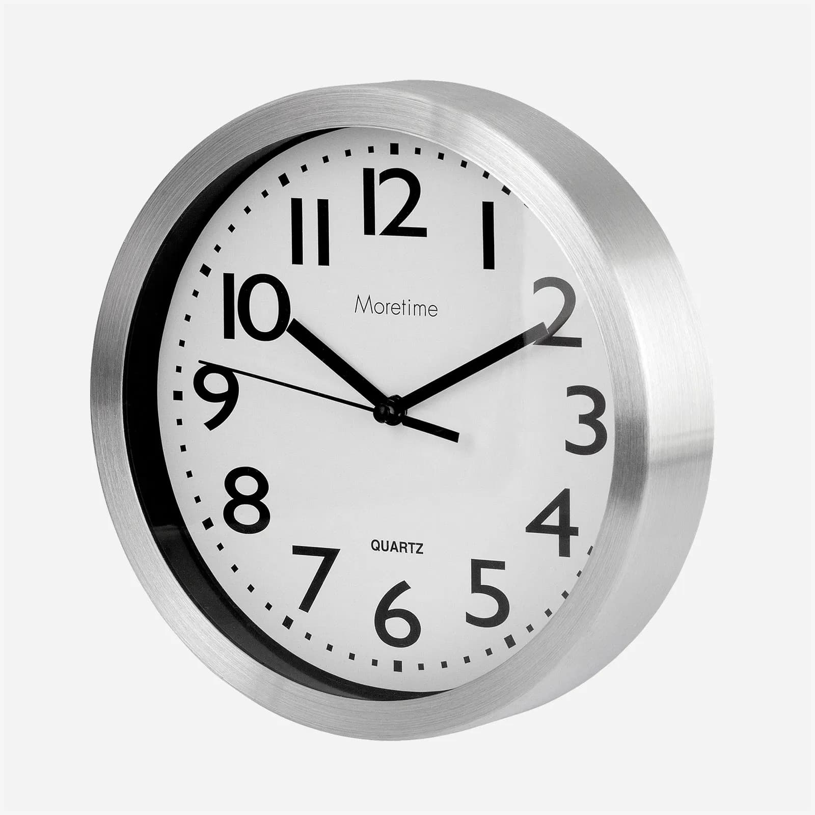 Väggklocka - vit/silver, 20 cm 2