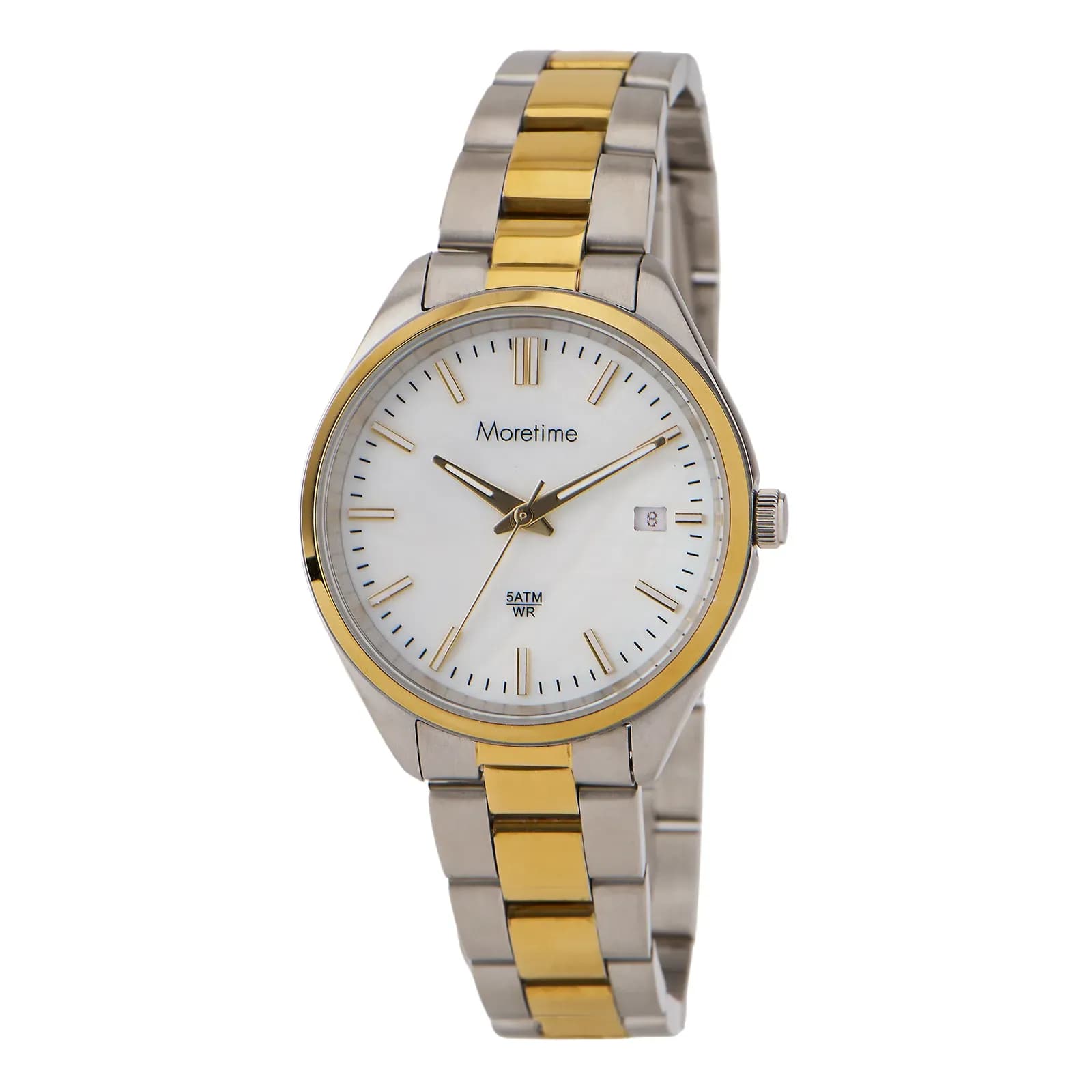 Moretime dam vit/bicolor, metallband - M25016-632