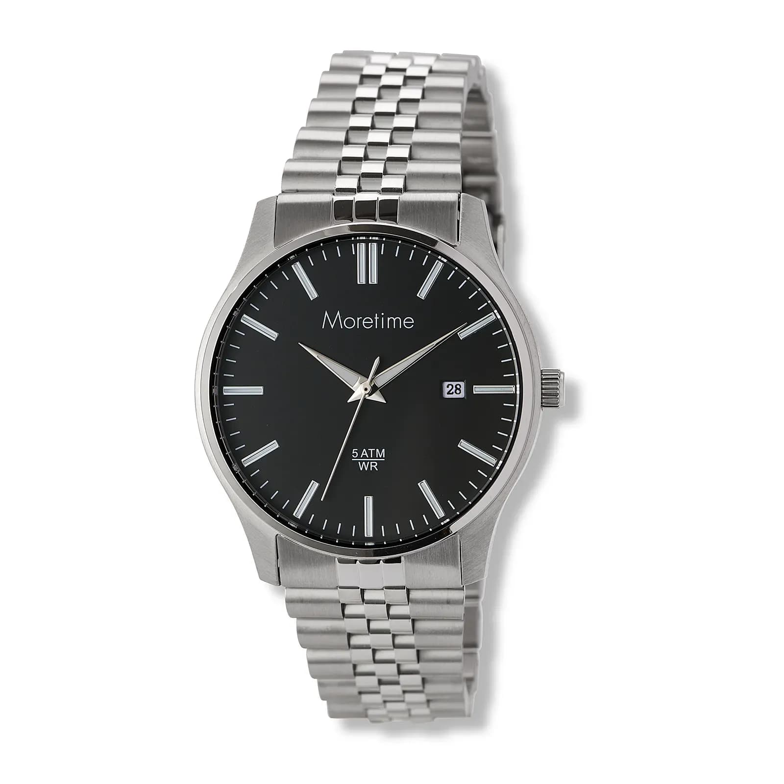 Moretime herrklocka svart/silver, metallband - M41974-232