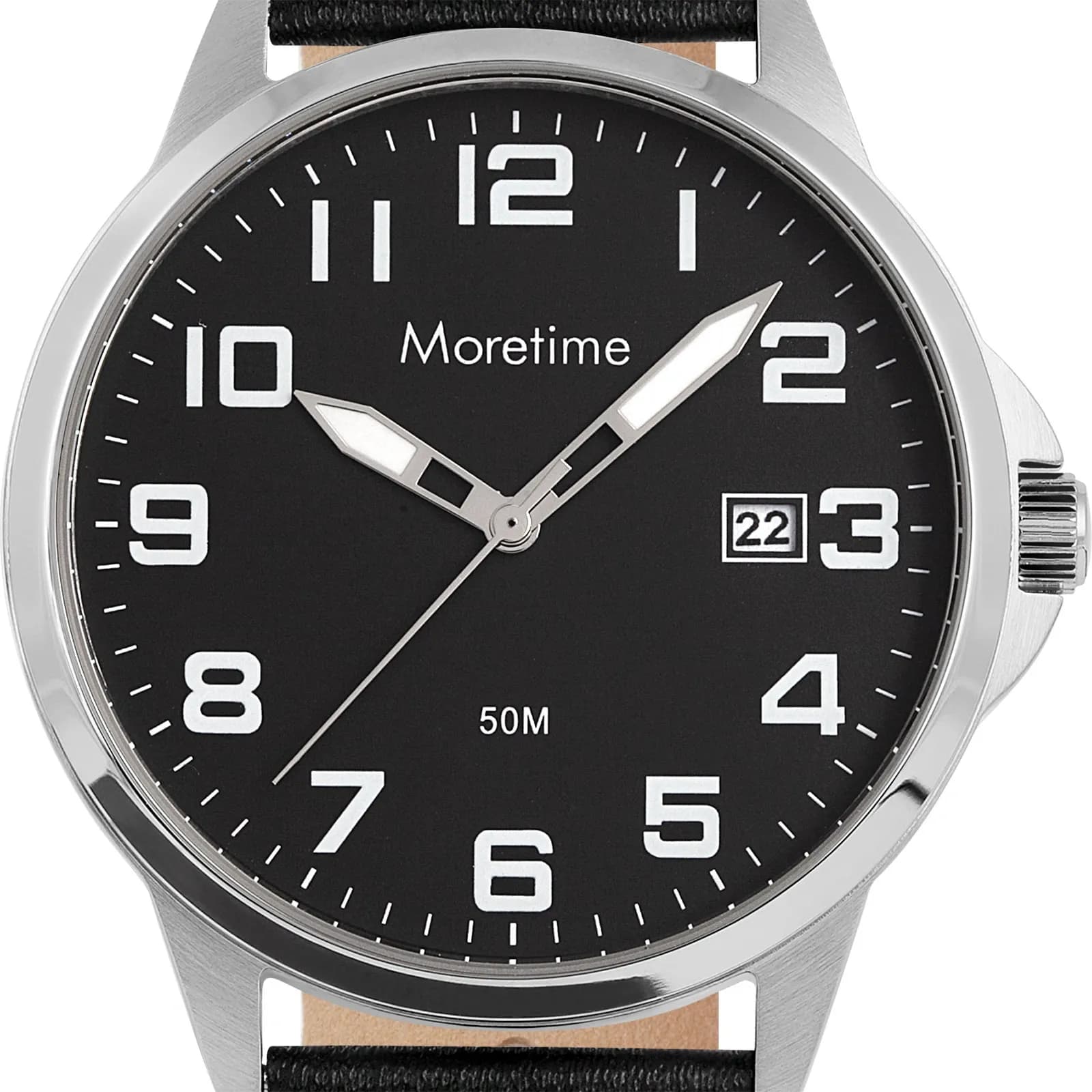Moretime herrklocka - svart, 38 mm 2