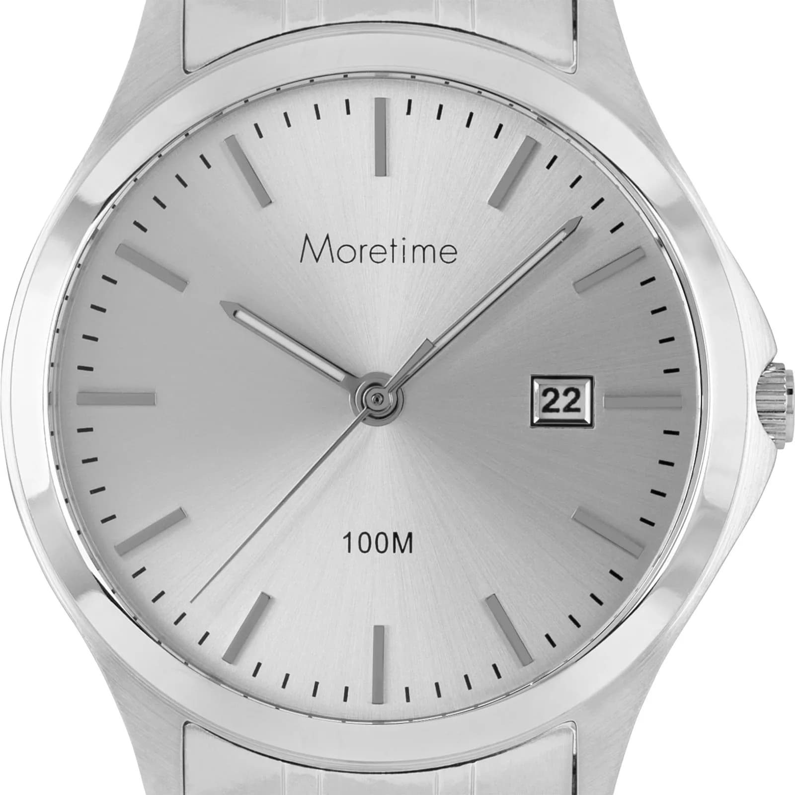 Moretime herrklocka - metallband, silver, 39 mm 2