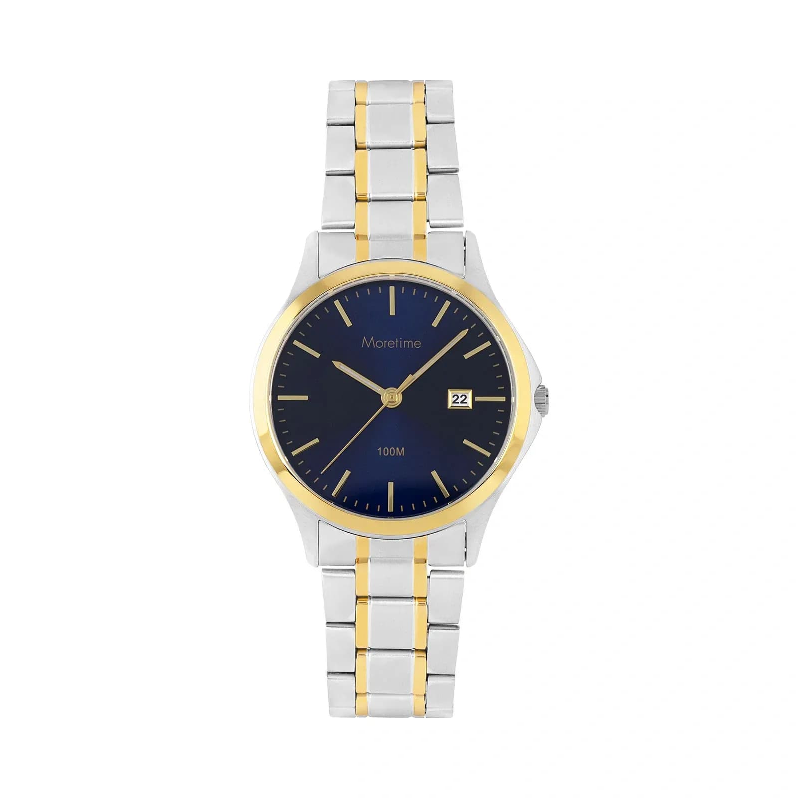 Moretime herrklocka - metallband, bicolor/svart, 39 mm