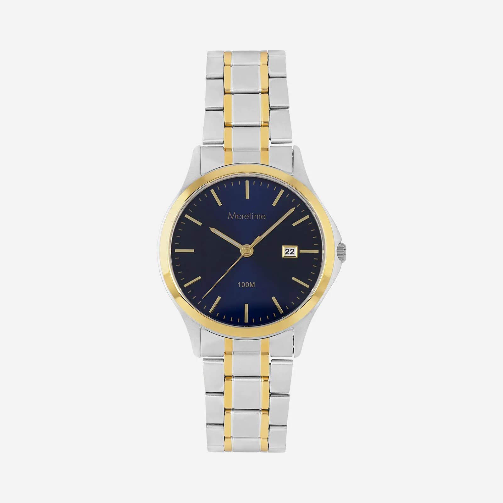 Moretime herrklocka - metallband, bicolor/svart, 39 mm