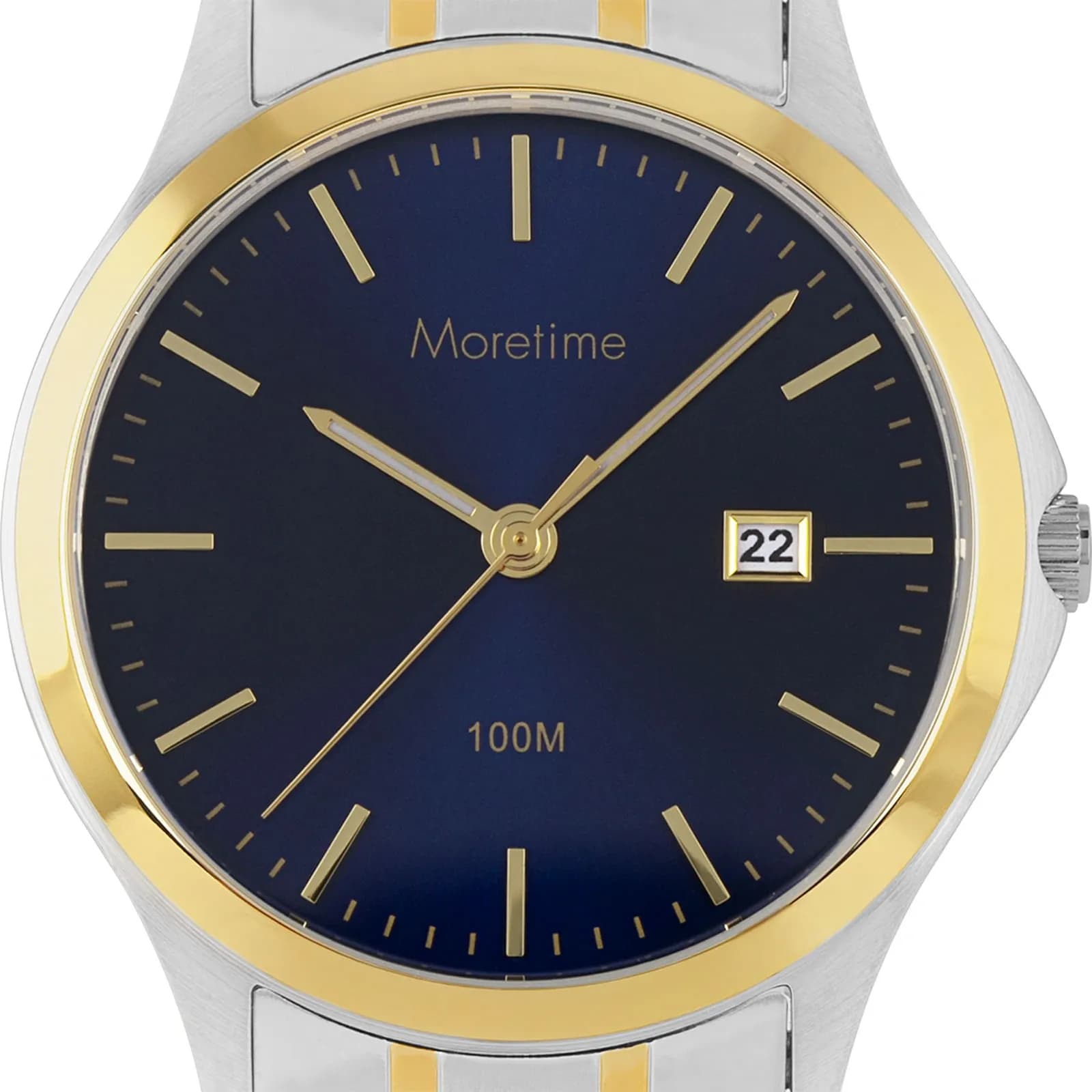 Moretime herrklocka - metallband, bicolor/svart, 39 mm 2