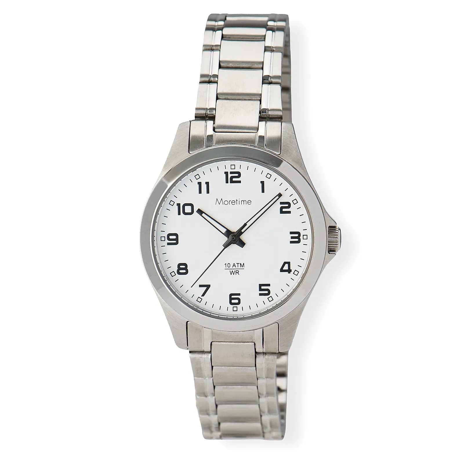 Moretime dam vit/stål, metallband - M58424-127